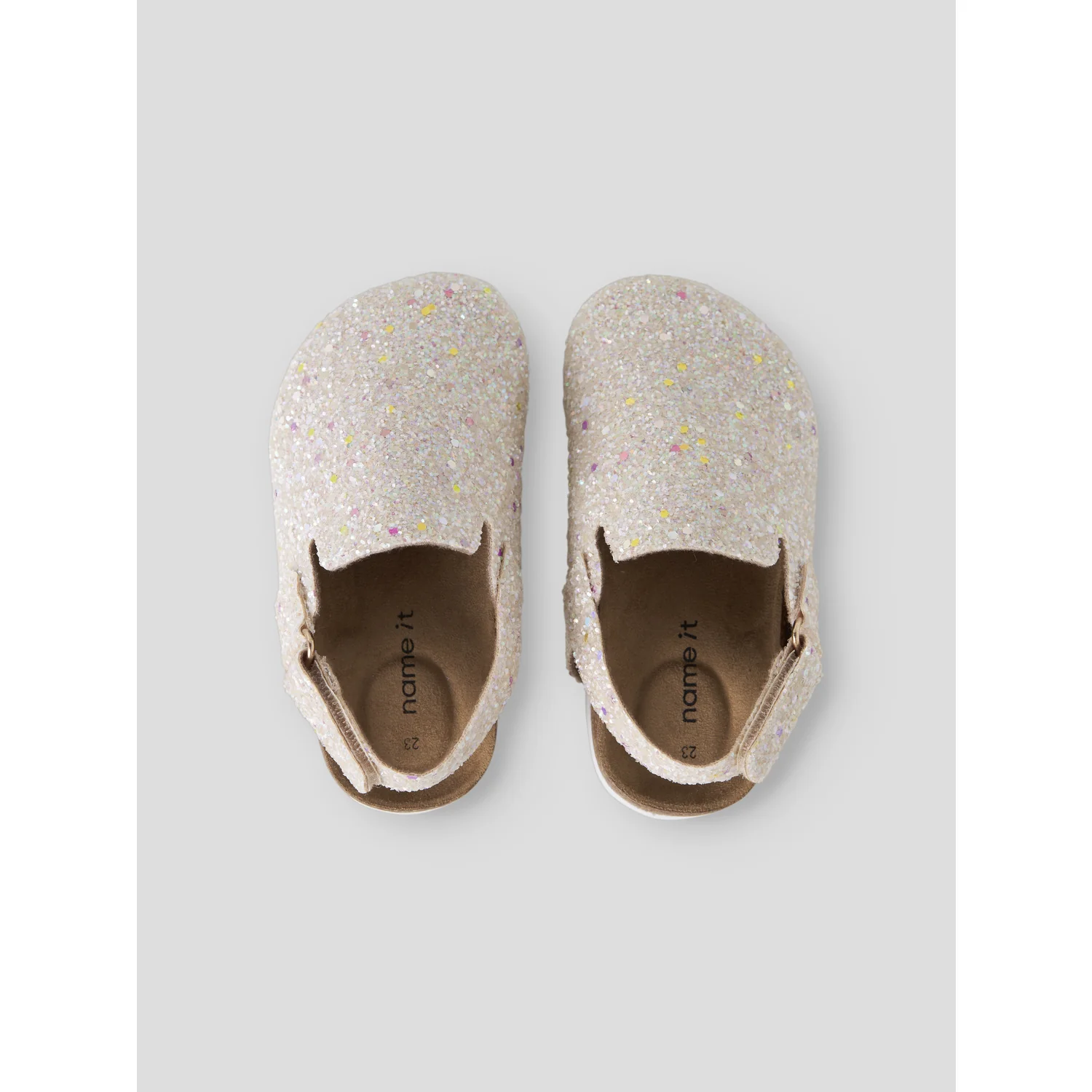 Name It Peach Whip Glitter Nmnavery Mules - Image 2