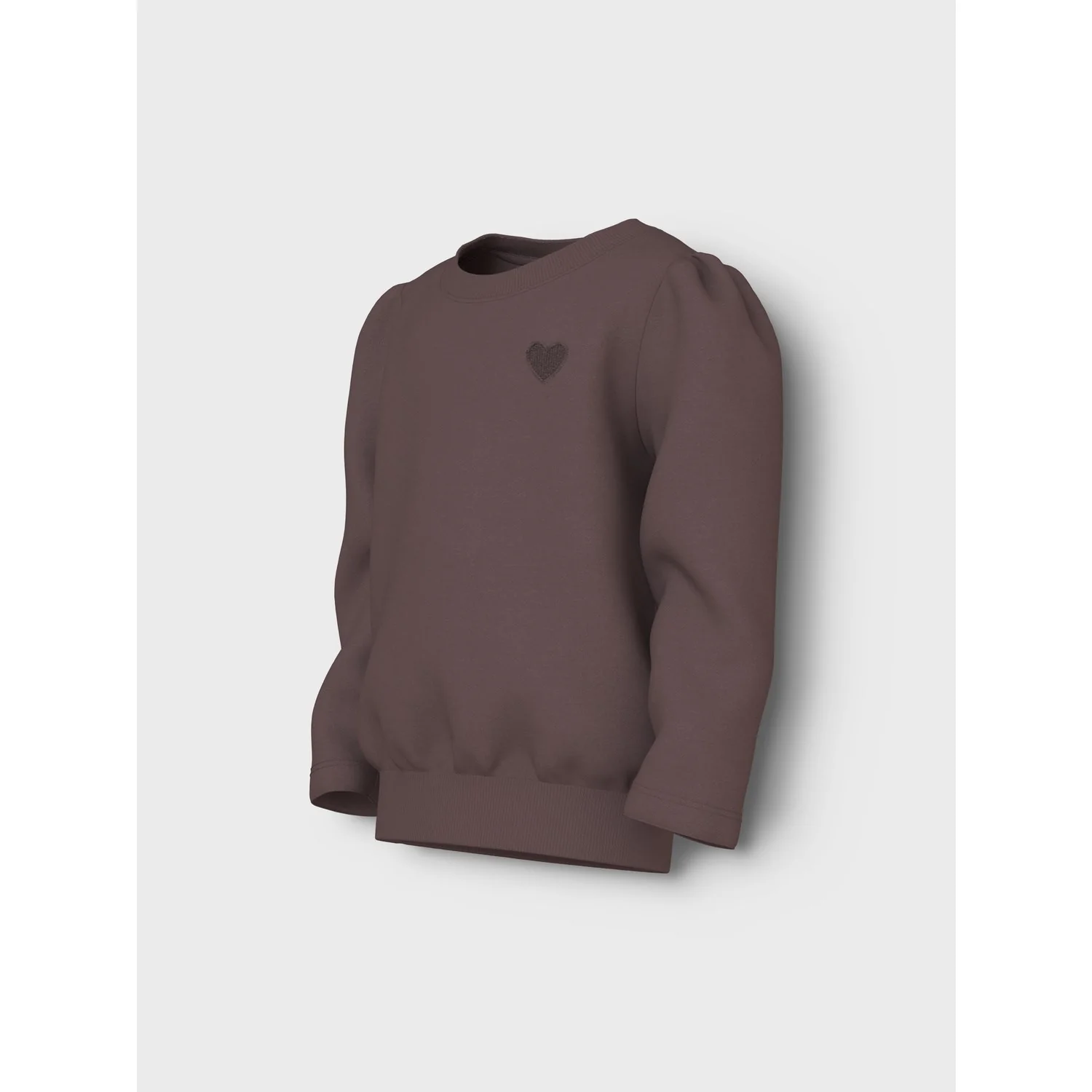 Name It Peppercorn Heart Embroidery Nmfvima Ls Nreg Sweat Bru - Image 2