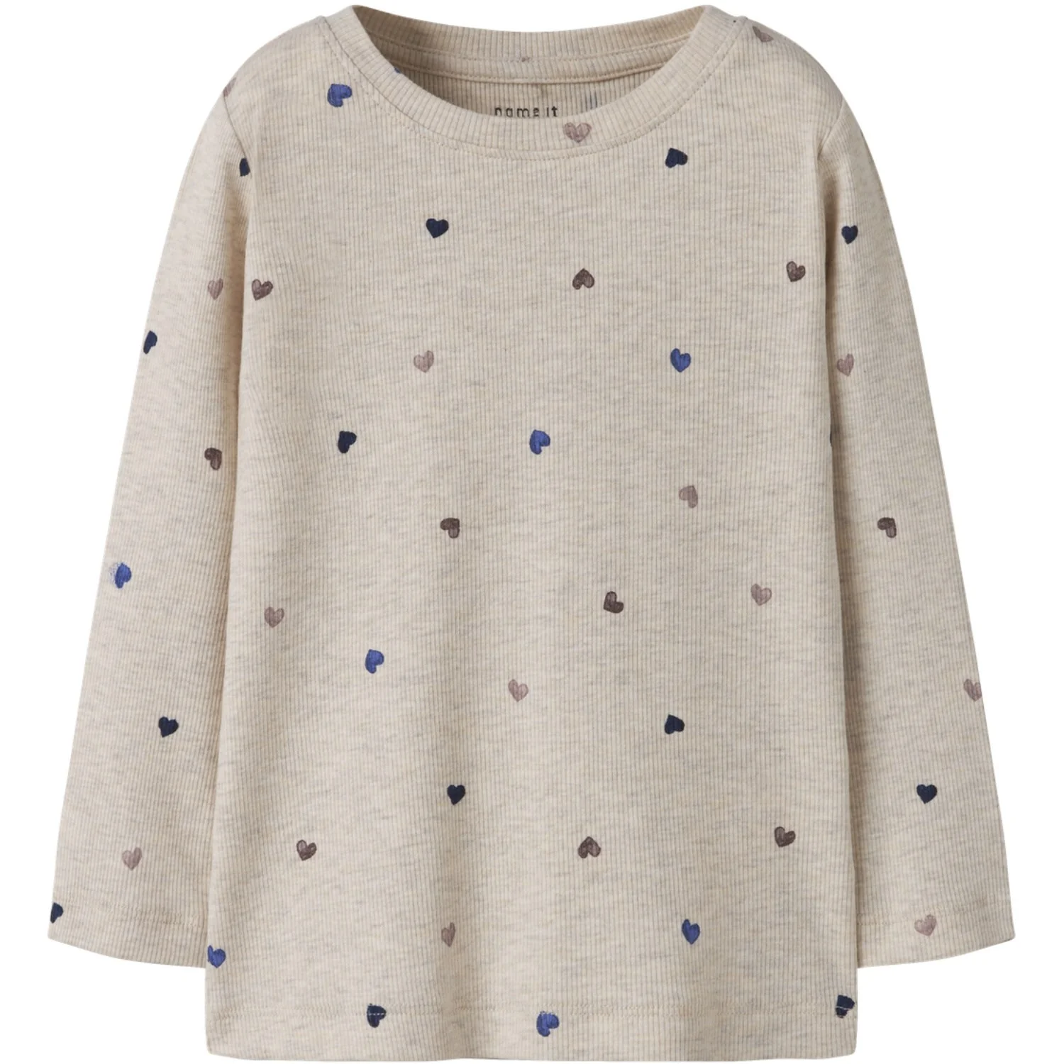Name It Peyote Melange Hearts Nmfnutti Ls Top Noos