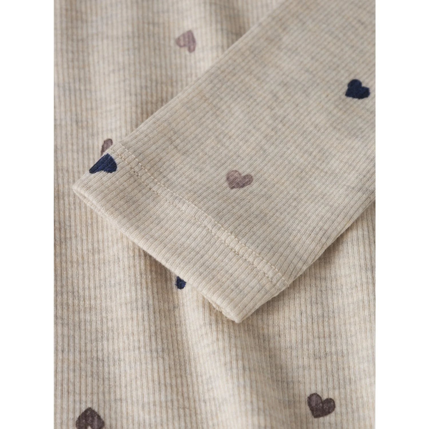 Name It Peyote Melange Hearts Nmfnutti Ls Top Noos - Image 2