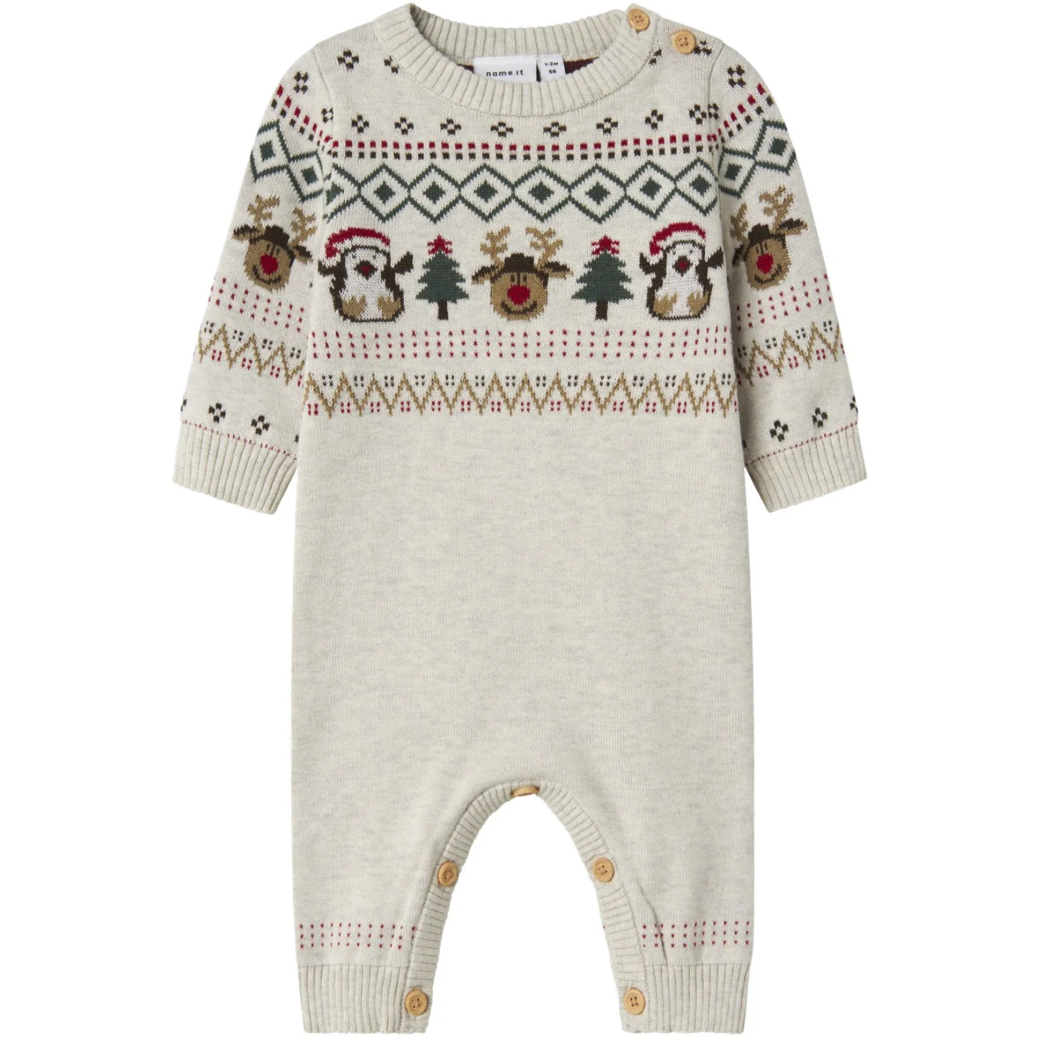 Name It Peyote Melange Nbnralko Ls Knit Suit