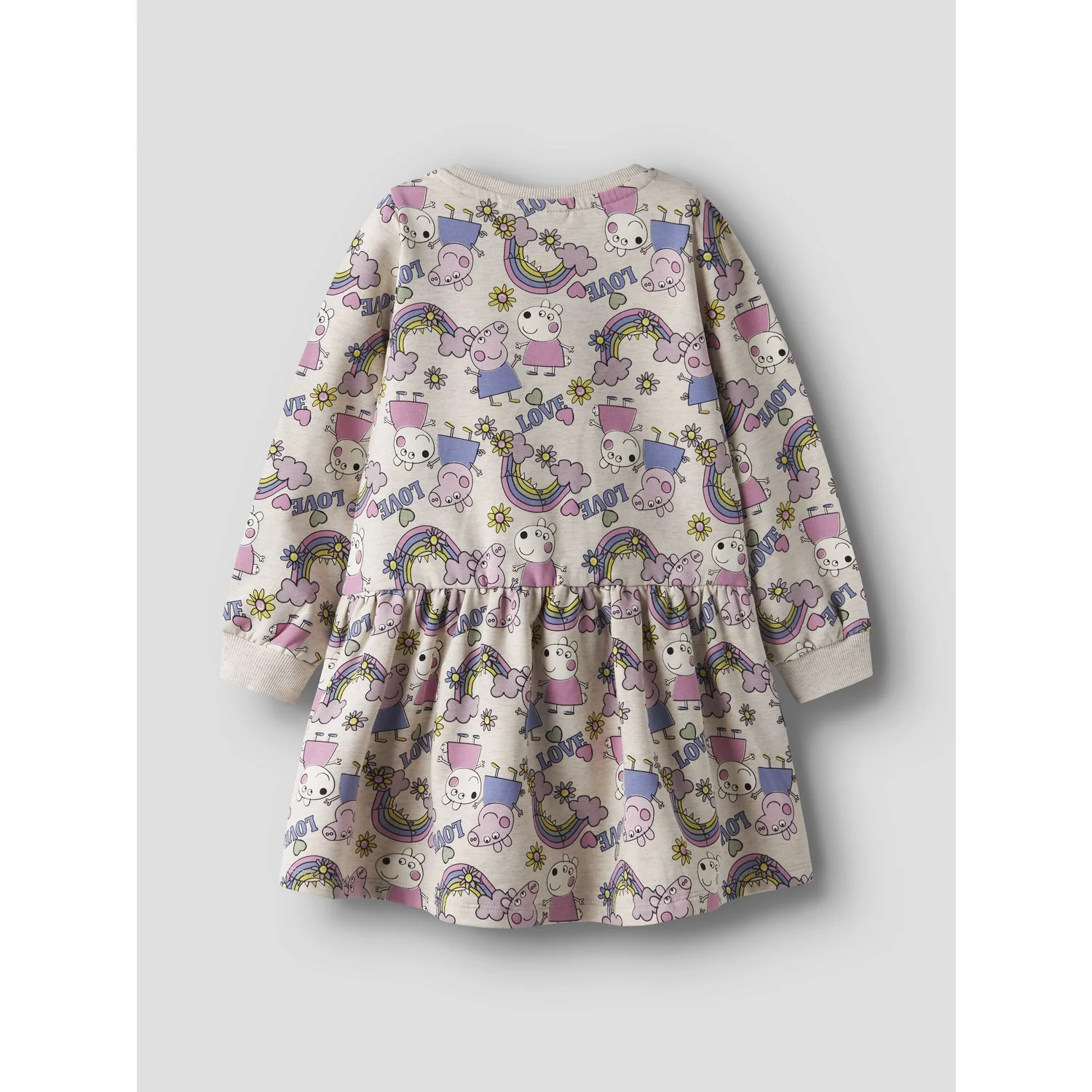Name It Peyote Melange Nmfdarma Peppa Ls Swe Dress Bru Cplg - Image 2