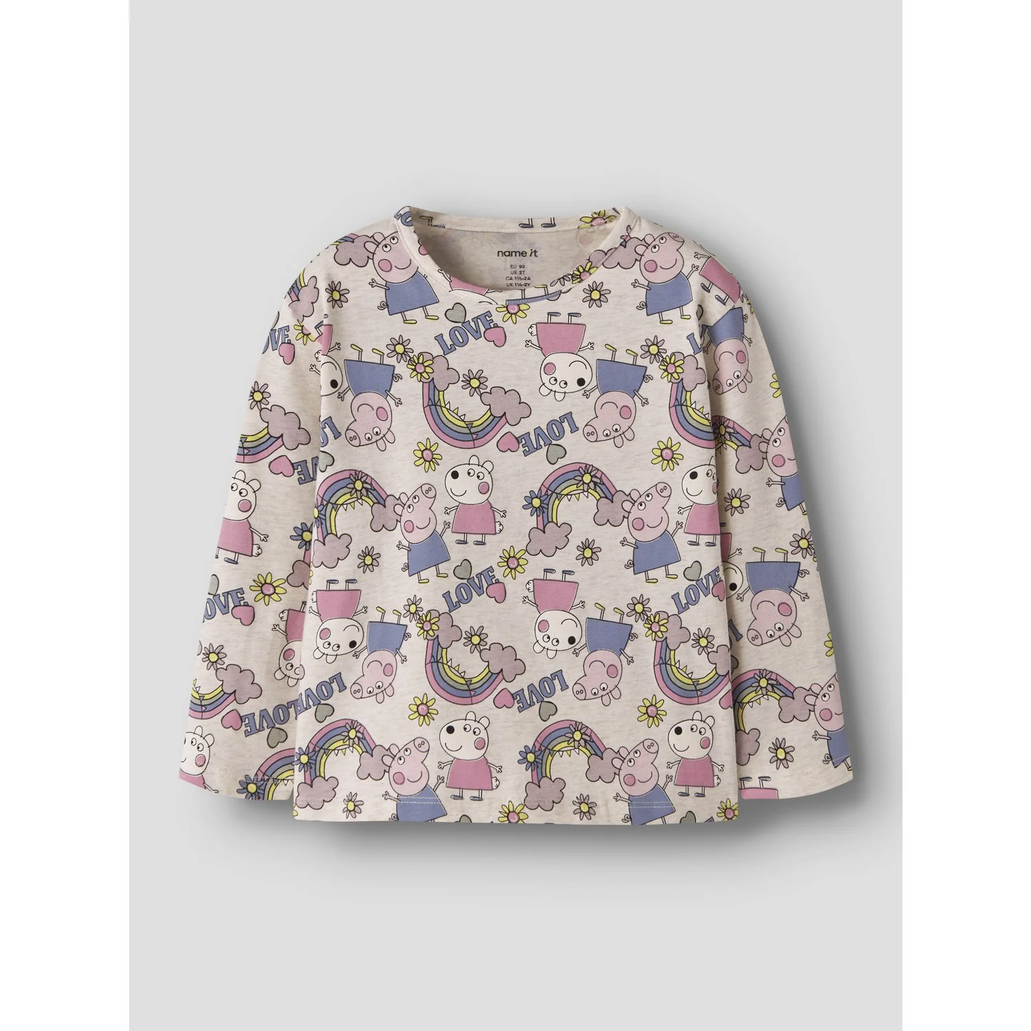 Name It Peyote Melange Nmfdarsy Peppa Ls Nreg Top Cplg - Image 3