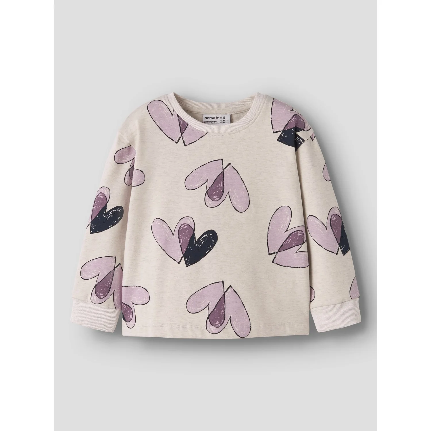 Name It Peyote Melange Nmfteart Ls Nreg Sweat Bru - Image 3