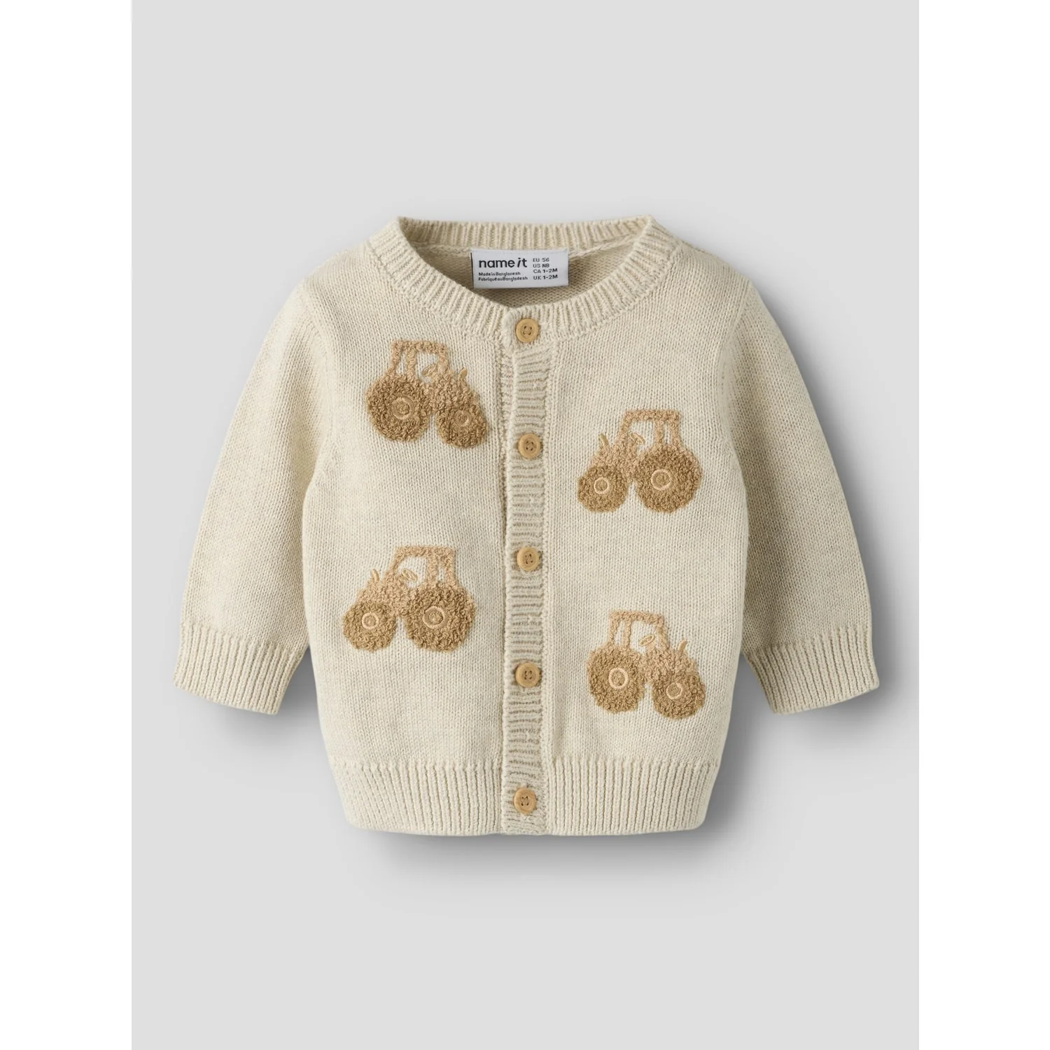 Name It Peyote Melange Sesame Tractor Nbmlondon Ls Knit Card - Image 2
