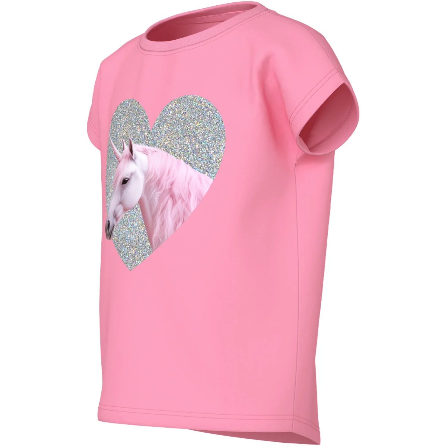 Name It Pink Drink Glitter Unicorn Nmfvotia Capsl Top - Image 2