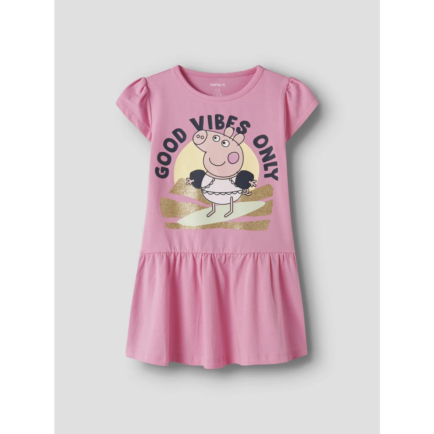 Name It Pink Drink Nmfarina Peppa Ss Dress Cplg - Image 3