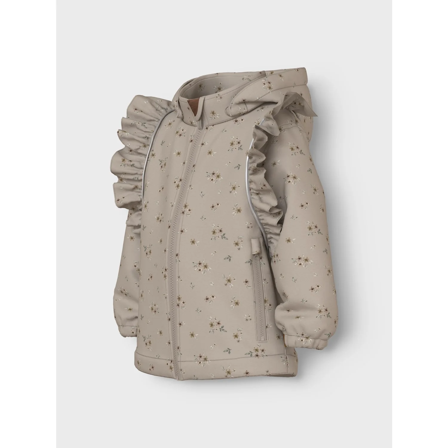 Name It Pure Cashmere Bouquet Nmfalfa08 Softshell Jacket Frill Aop Fo - Image 2