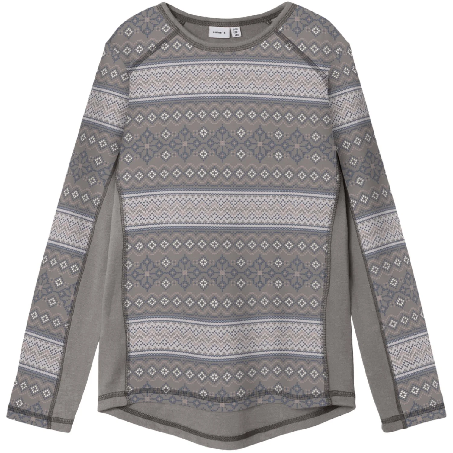 Name It Satellite Snow Pattern Nkfwillto Wool Ls Top