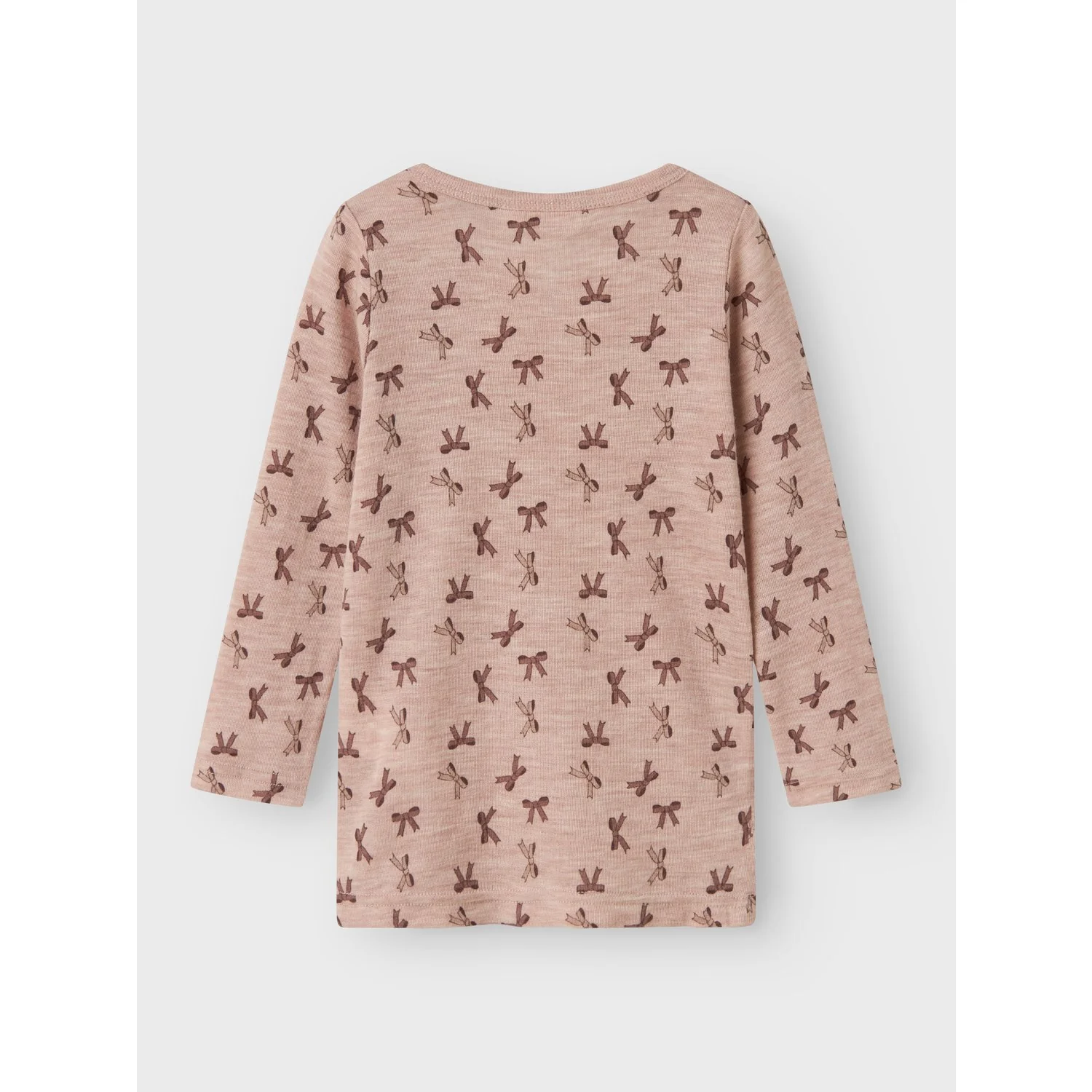 Name It Shadow Gray Bows Nmfwang Wool Rib Ls Top Aop - Image 3