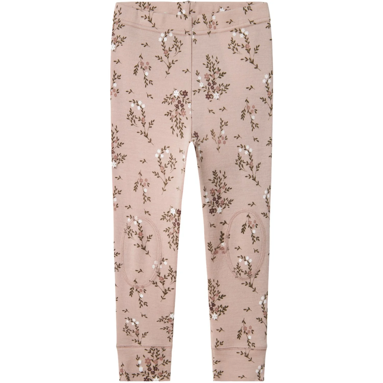 Name It Shadow Gray Long Flowers Nmfwillow Wool Leggings