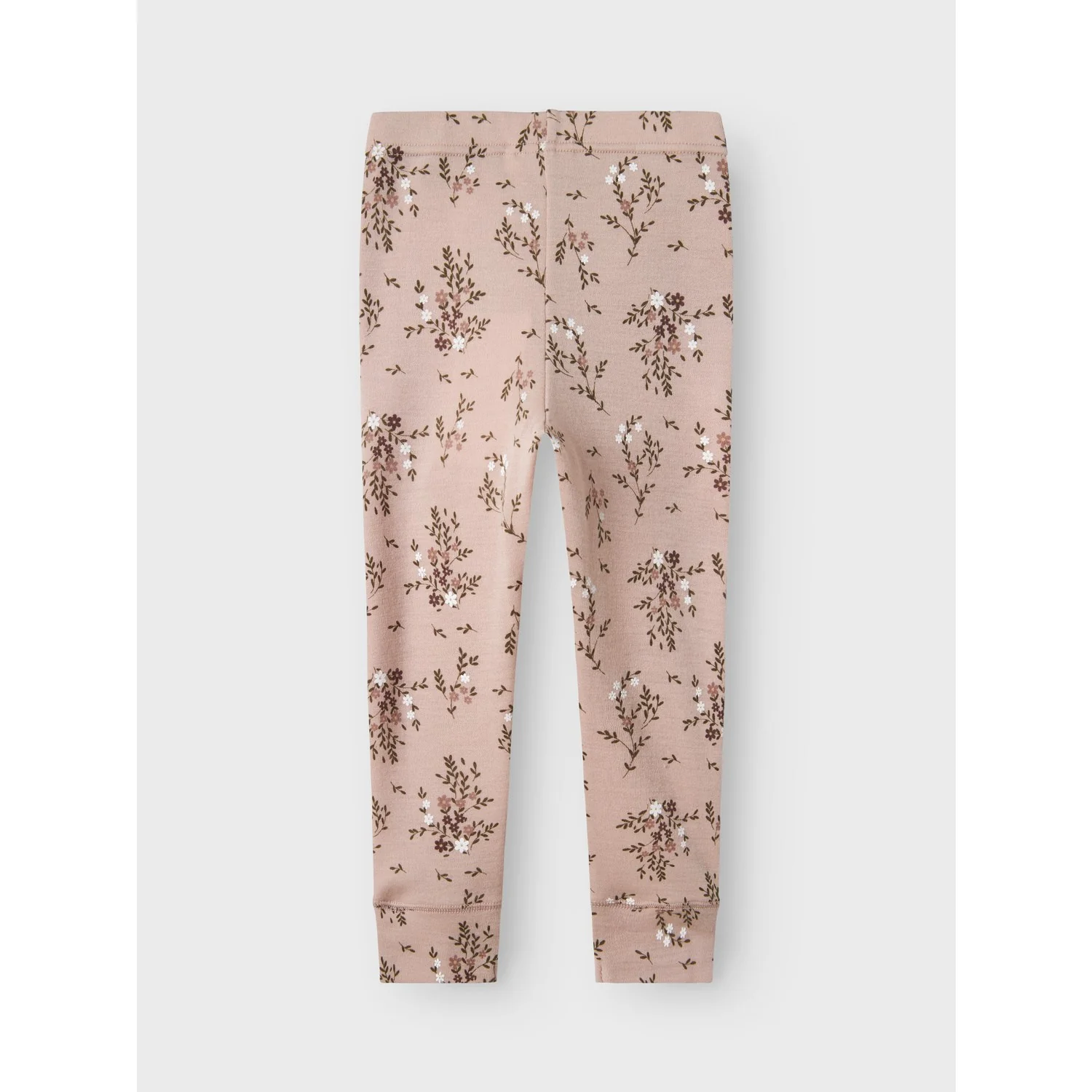 Name It Shadow Gray Long Flowers Nmfwillow Wool Leggings - Image 3