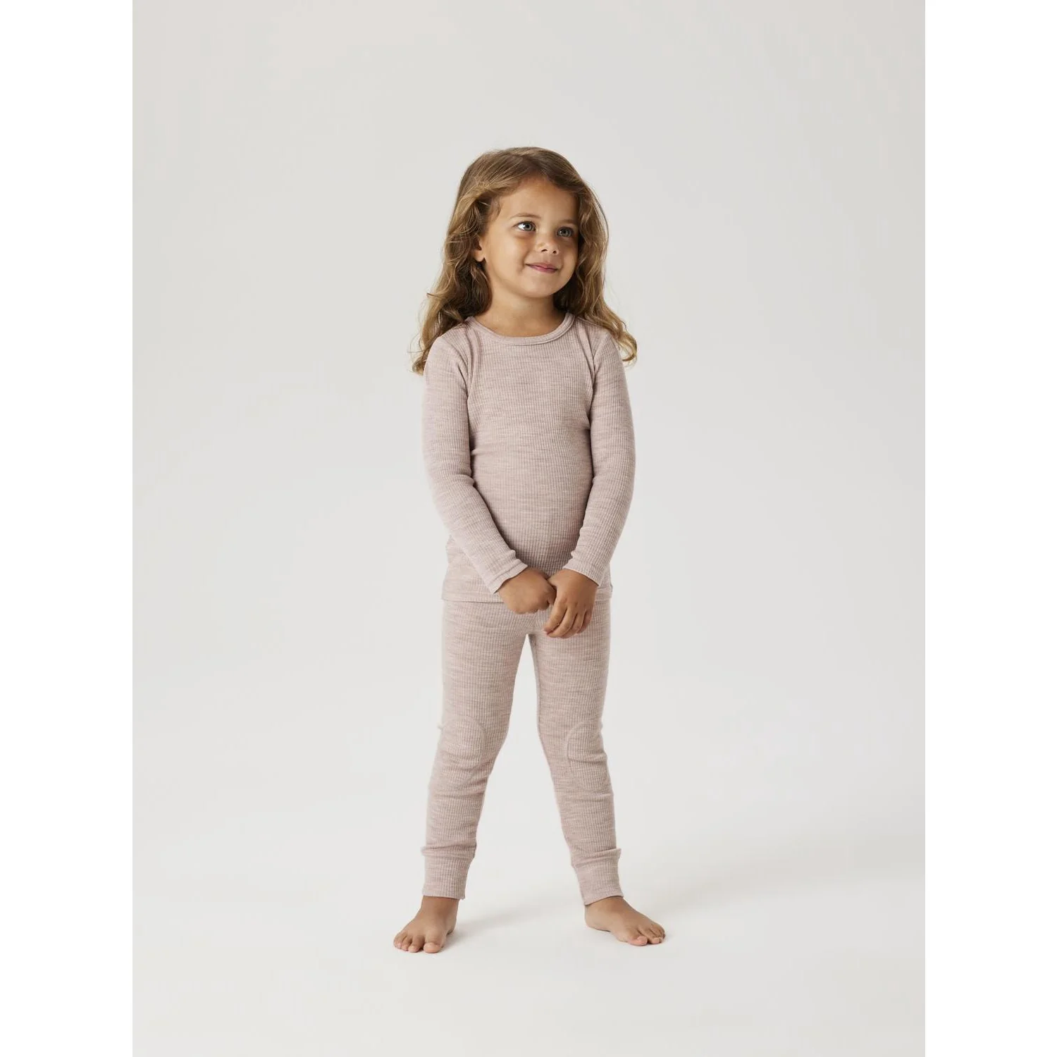 Name It Shadow Gray Nmnwax Wool Rib Leggings Noos - Image 2