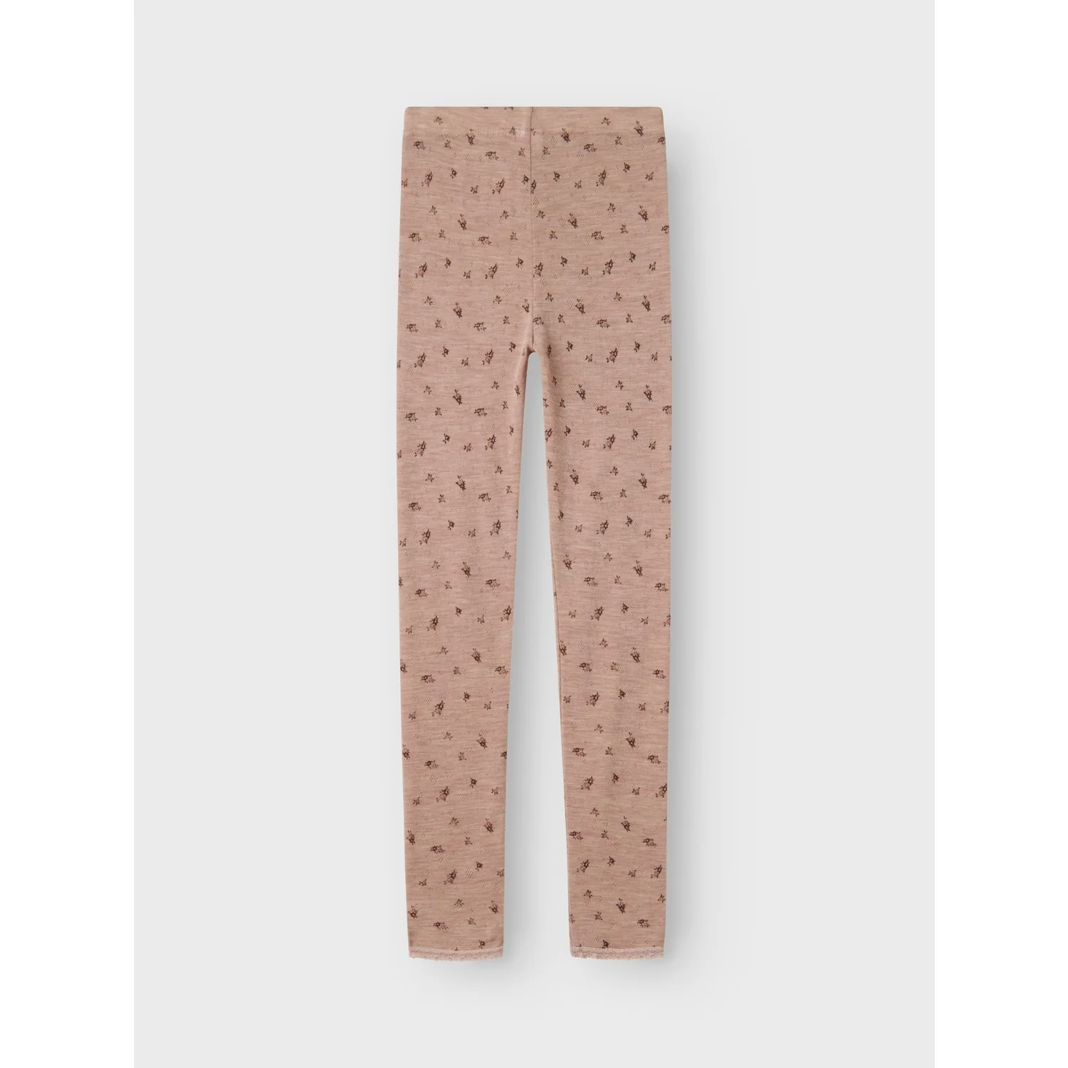 Name It Shadow Gray Small Flowers Nkfwang Wool Needle Leggings - Image 5