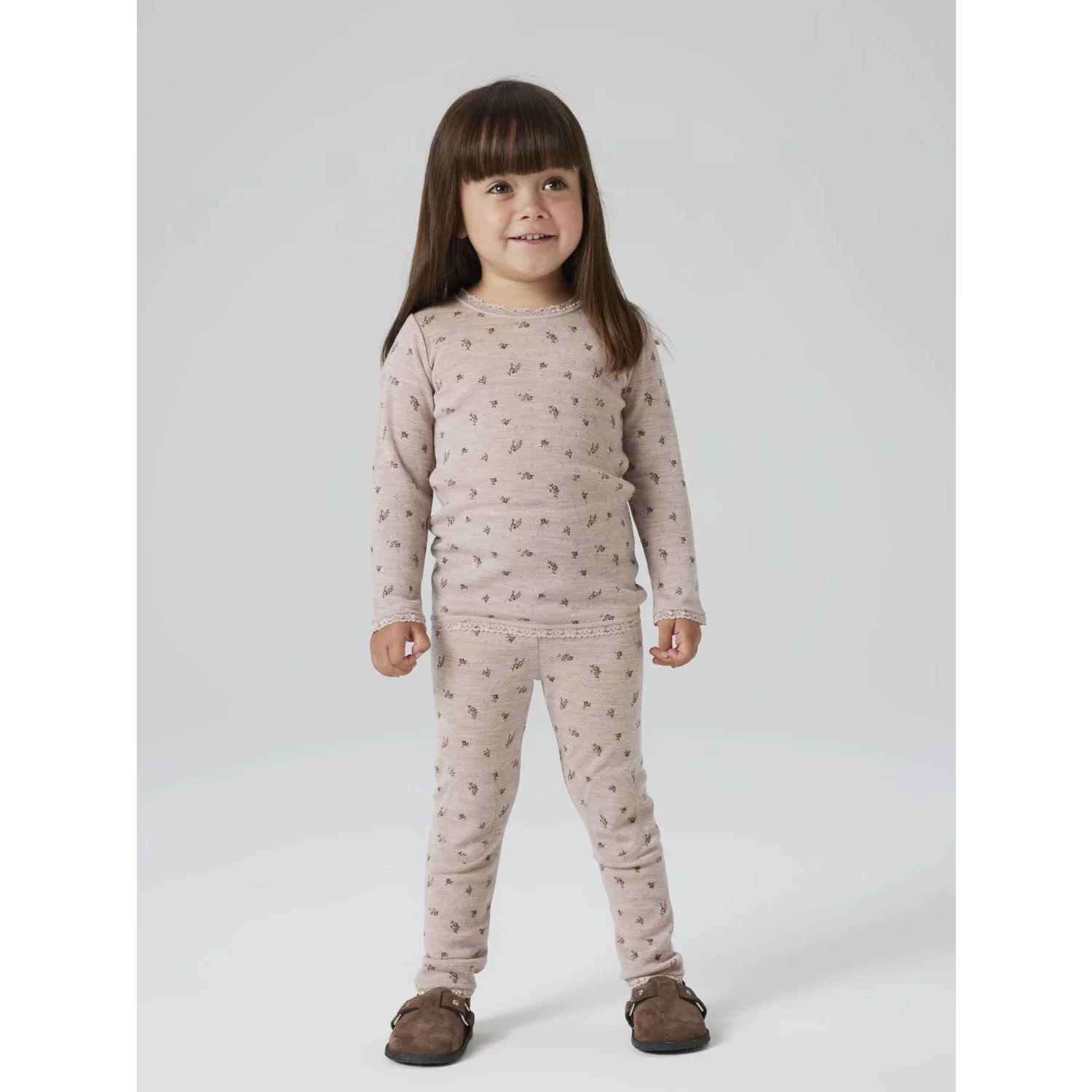 Name It Shadow Gray Small Flowers Nmfwang Wool Needle Ls Top Noos - Image 8