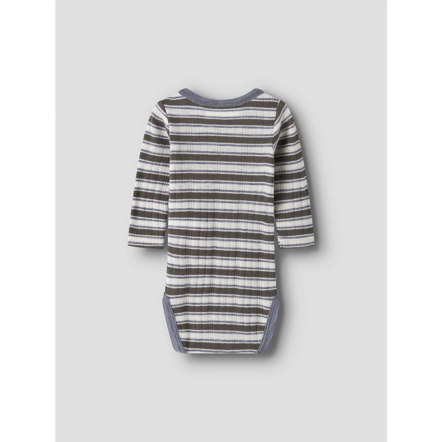 Name It Snow White Morel/Folkstone Gray Nbmwang Wool Needle Ls Body Noos - Image 3