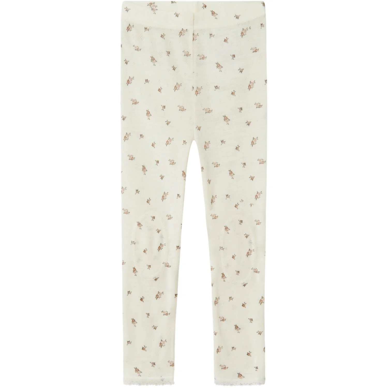 Name It Snow White Small Flowers Nmfwang Wool Needle Leggings Noos