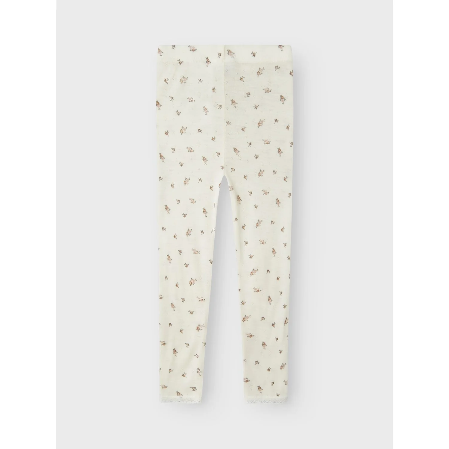 Name It Snow White Small Flowers Nmfwang Wool Needle Leggings Noos - Image 5