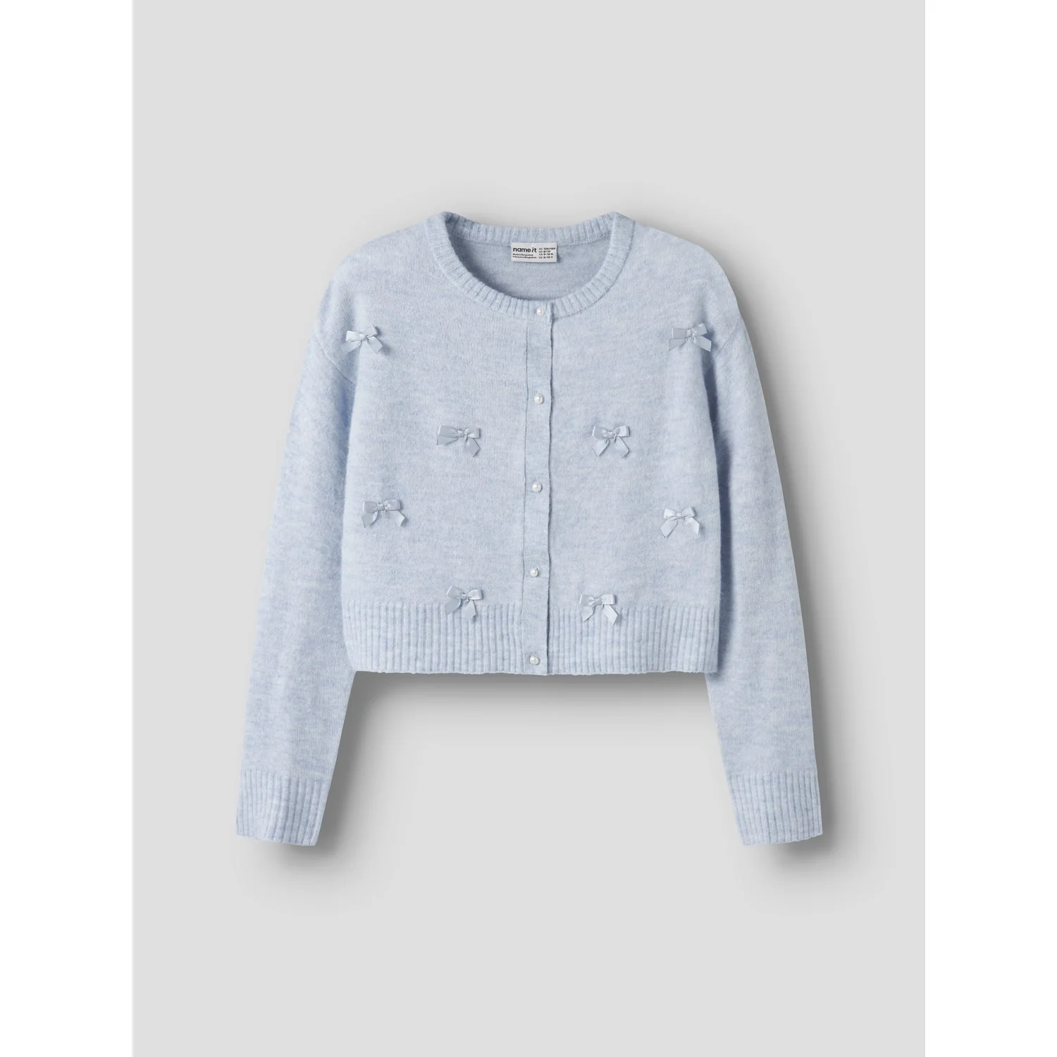 Name It Subdued Blue Nkfkarin Ls Knit Card - Image 2