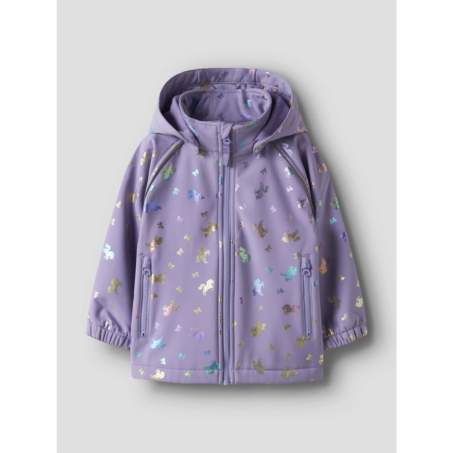 Name It Sunlit Allium Bow Nmfalfa08 Softshell Jacket Foil Aop Fo - Image 6