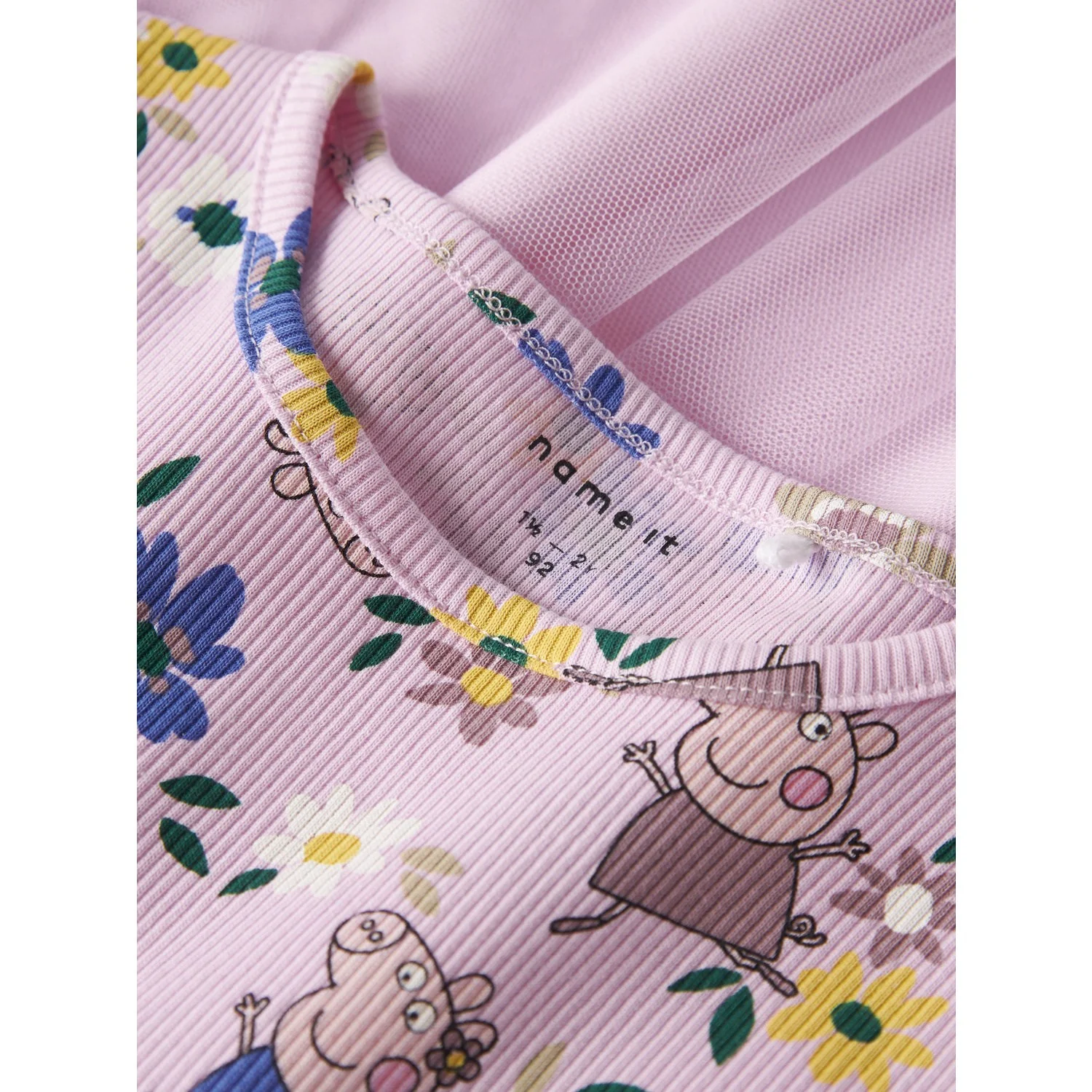 Name It Sweet Dreams Nmfansa Peppa Ls Tulle Dress Cplg - Image 2