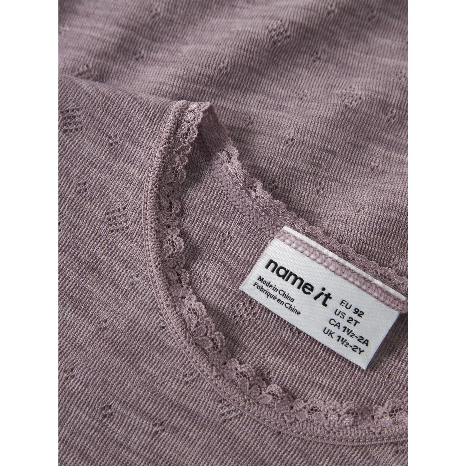 Name It Toadstool Nmfwang Wool Needle Ls Top Solid Noos - Image 3