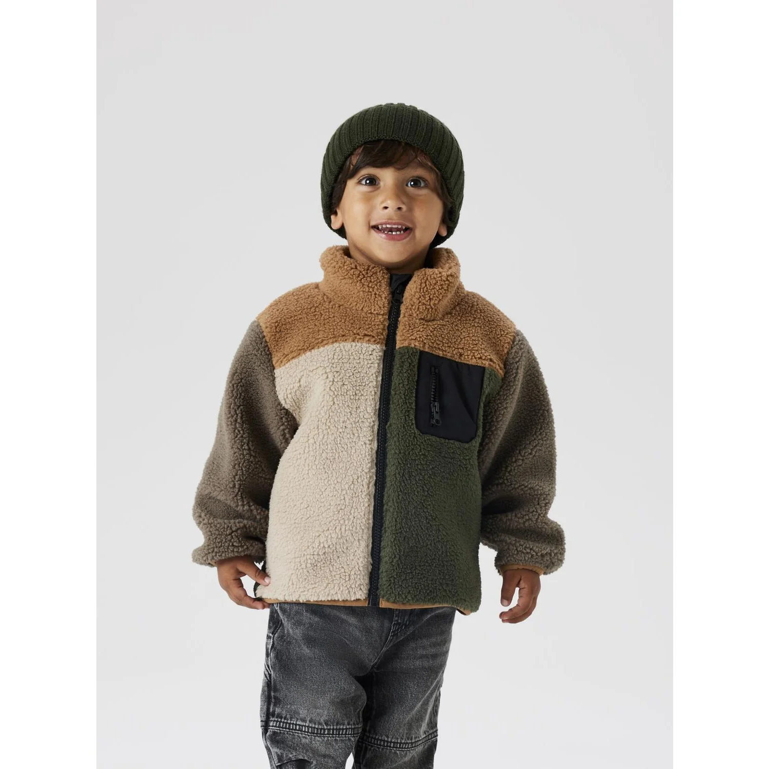 Name It Toasted Coconut Nmmmonico Teddy Jacket Block - Image 3