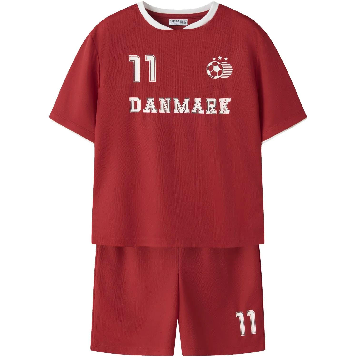 Name It True Red Nknhiteam Shorts Set