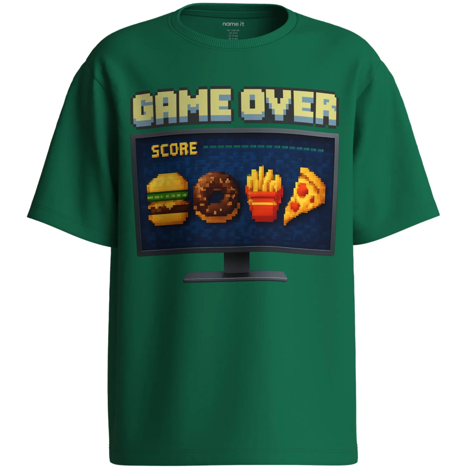 Name It Verdant Green Game Over Nkmvoto Ss Nreg Top