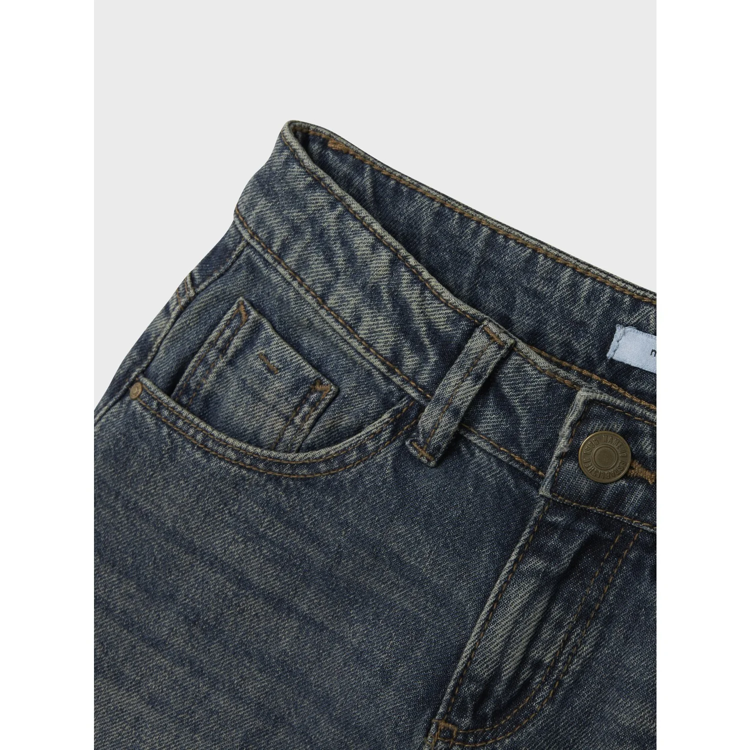 Name It Vintage Dark Blue Denim Nkfrose Wide Jeans 5529-Be Noos - Image 8