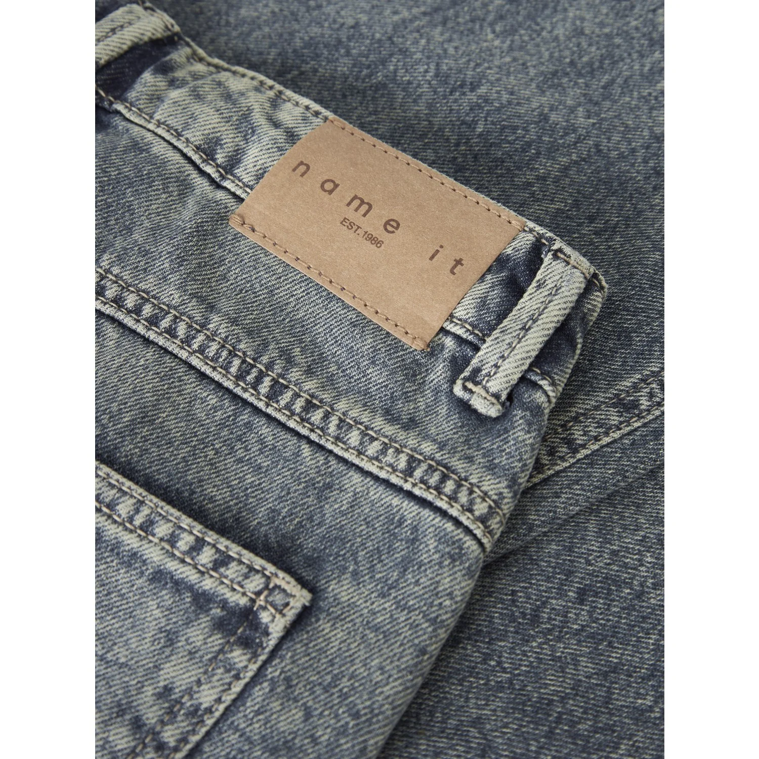Name It Vintage Medium Blue Denim Nkfrose Wide Hw Jeans Destr 1411-Be Noos - Image 4