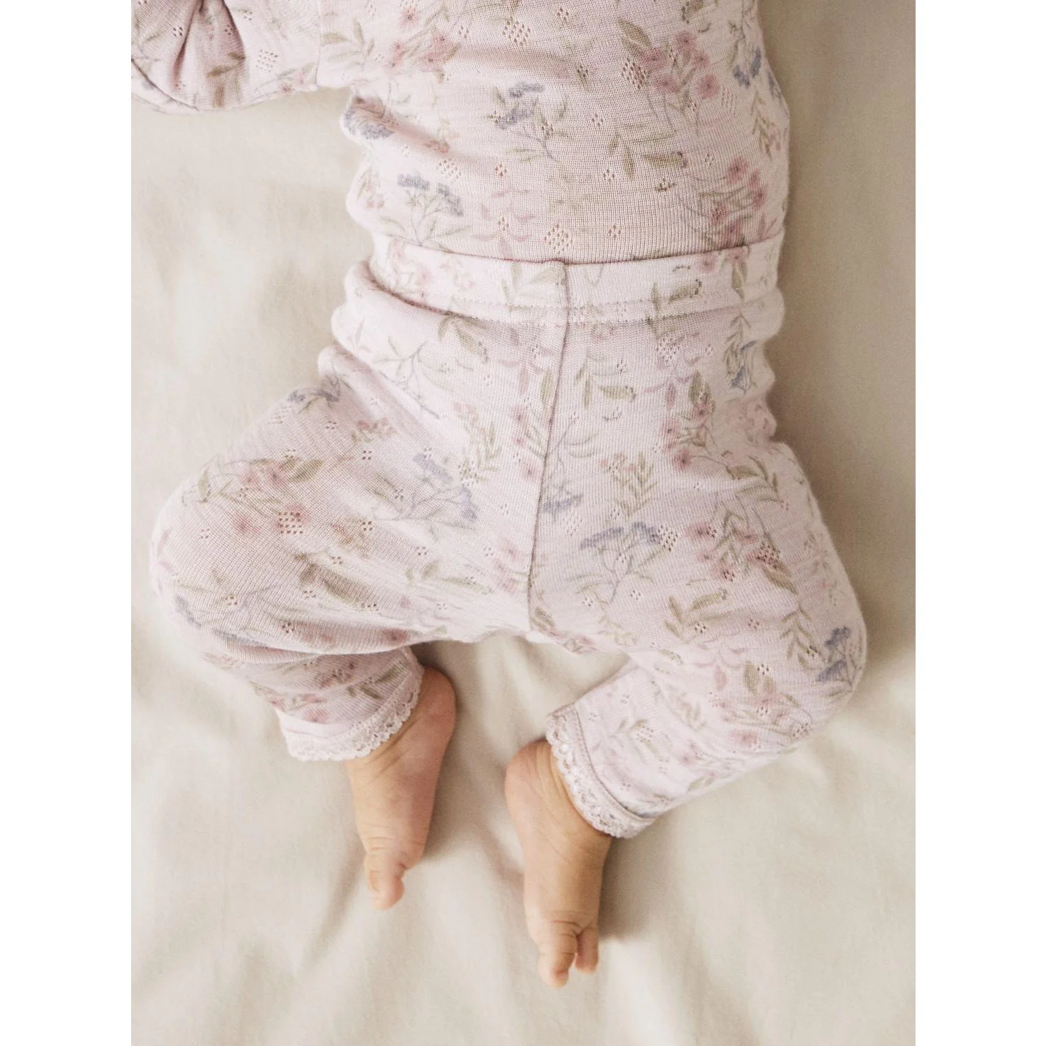 Name It Violet Ice Flowers And Leafs Nbfwang Wool Needle Leggings Noos - Image 3