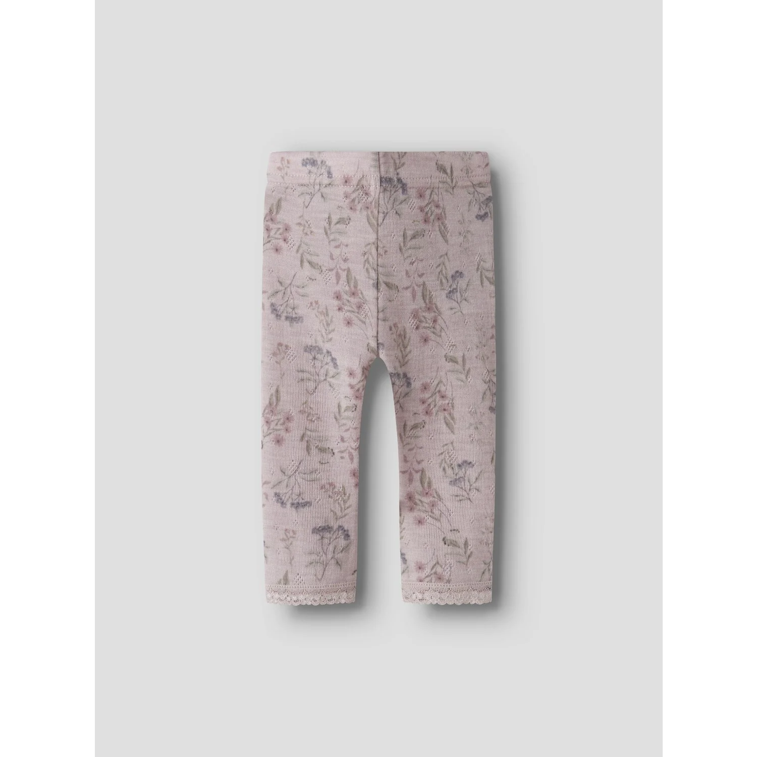 Name It Violet Ice Flowers And Leafs Nbfwang Wool Needle Leggings Noos - Image 5