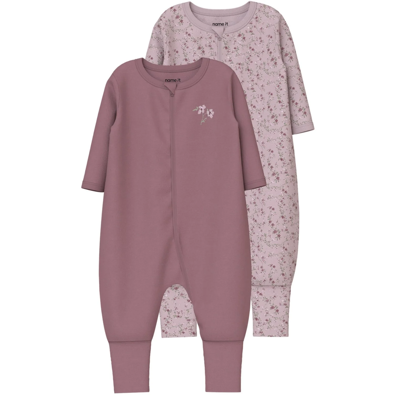 Name It Violet Ice Nbfnightsuit 2P Zip Ff Violetflower Noos