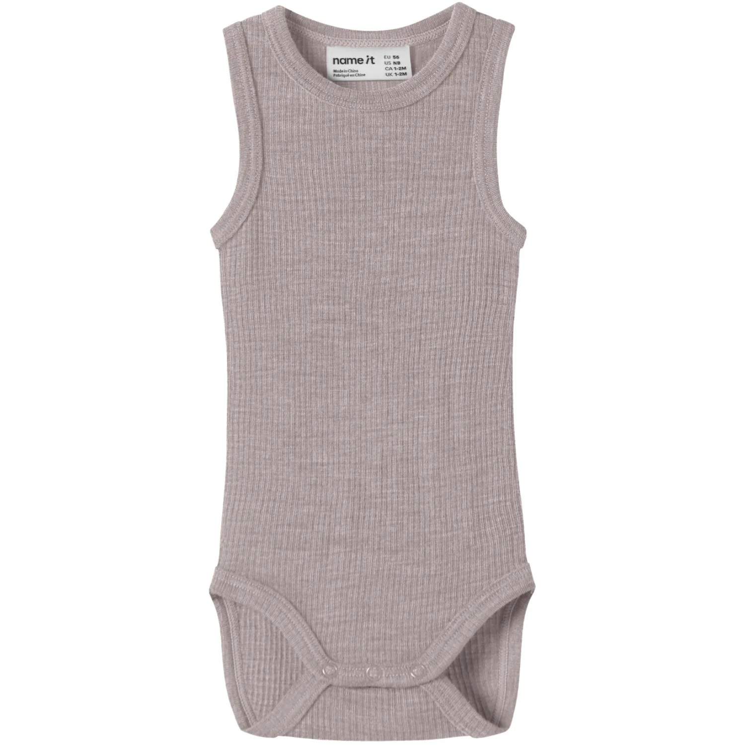 Name It Violet Ice Nbnwax Wool Rib Tank Body