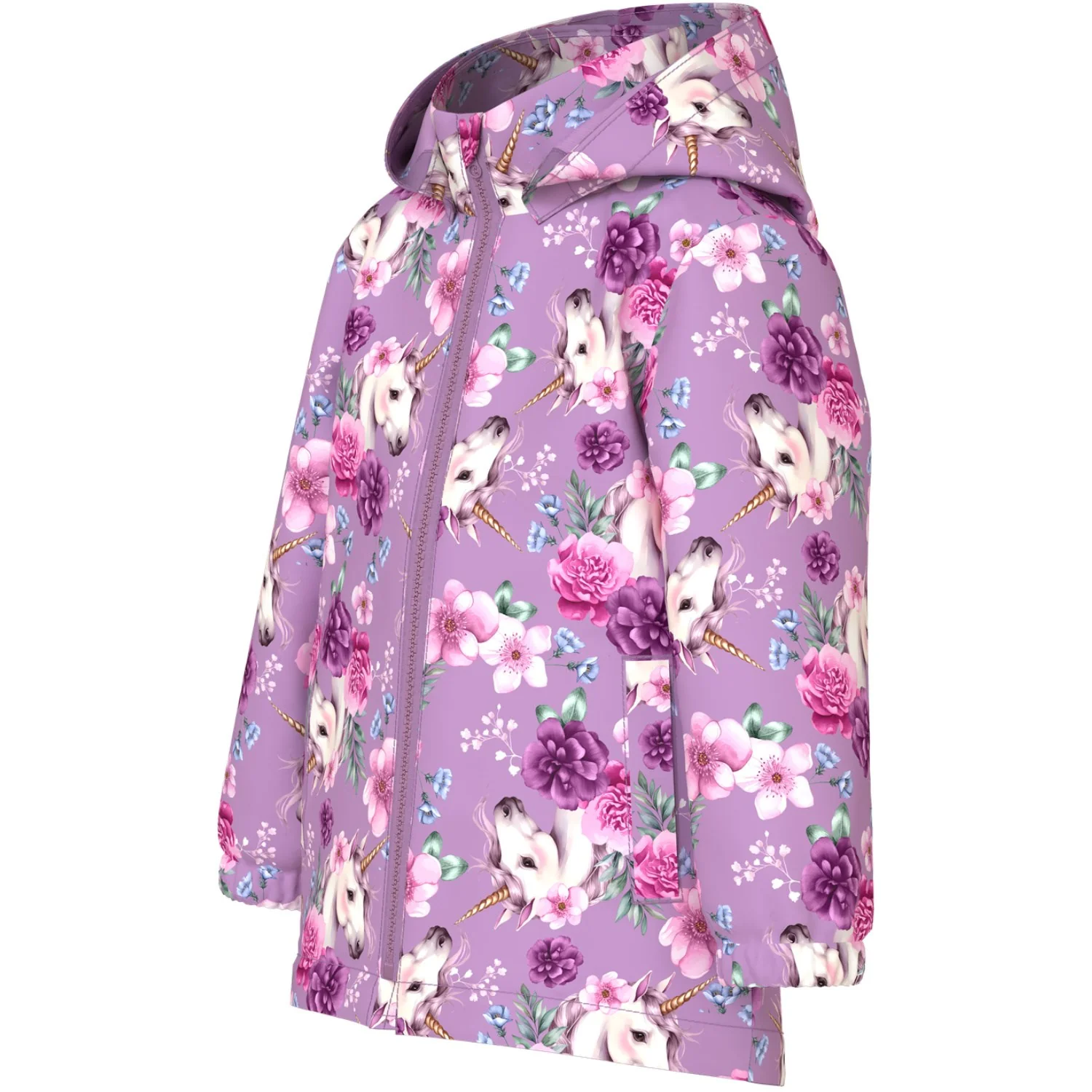 Name It Violet Tulle 5 Floral Unicorn Nmfmaxi Jacket Li Aop Noos - Image 3