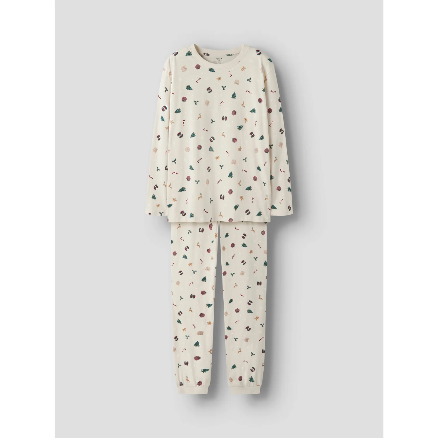 Name It Whitecap Gray Xmas AOP Nanvismas Ls Nightset Adult - Image 5