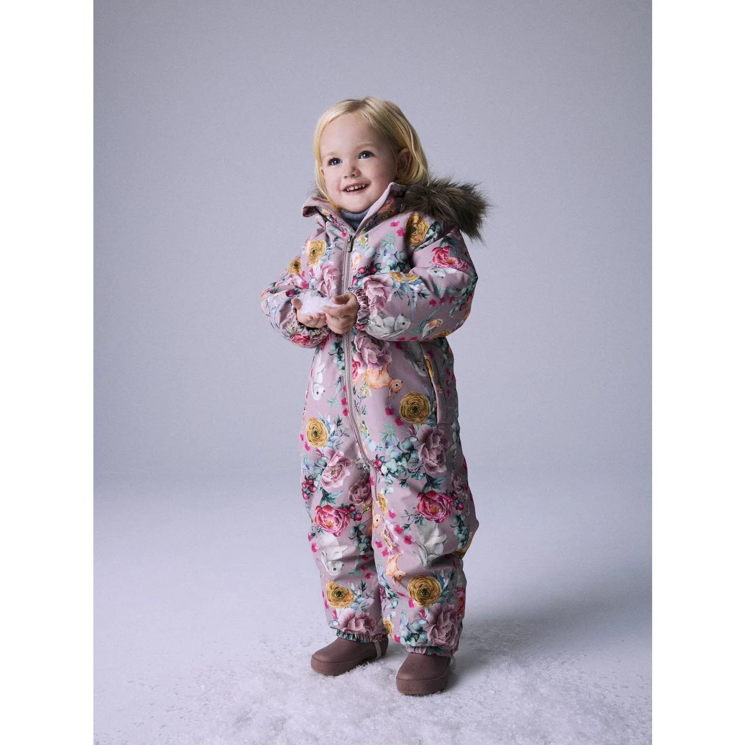 Name It Woodrose Flower Rabbit Nmfsnow10 Suit Aop Fo Noos - Image 2
