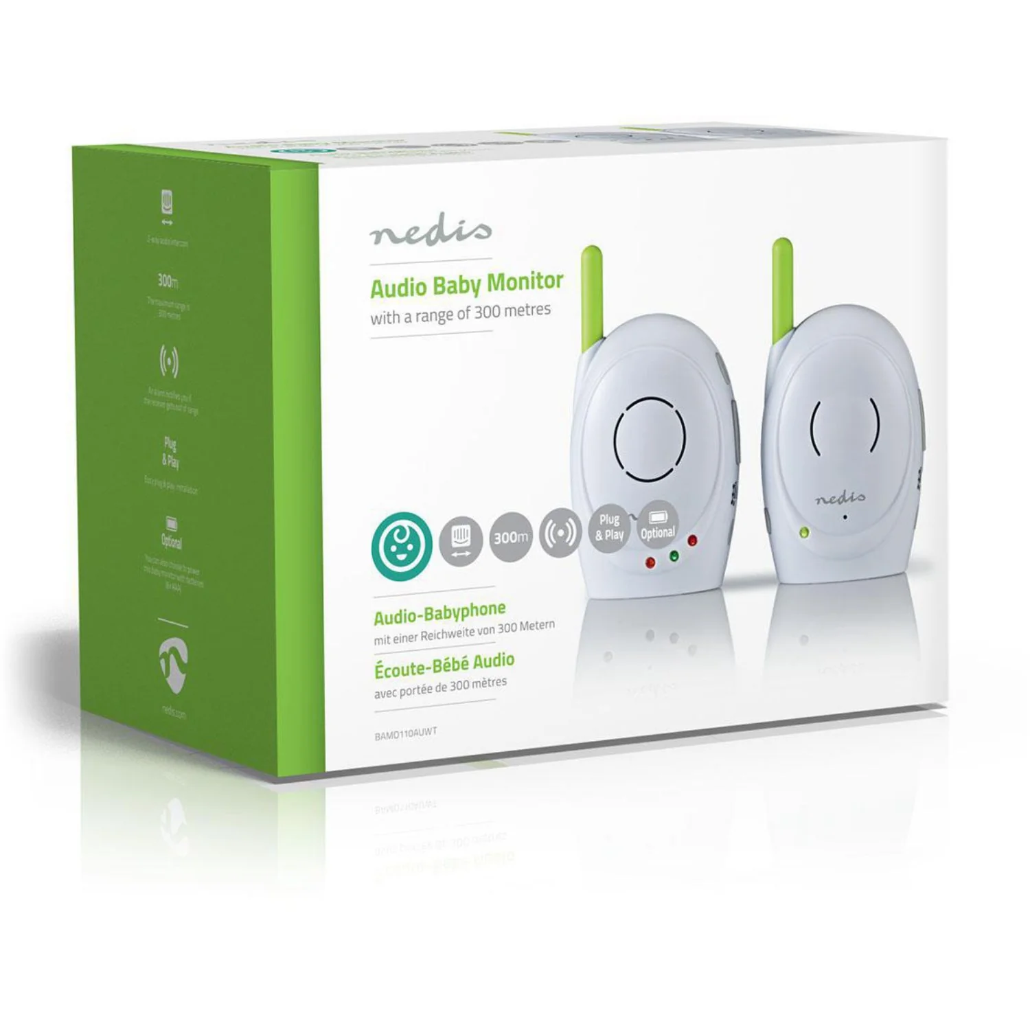 Nedis White/Green Wireless Baby Monitor - Image 7