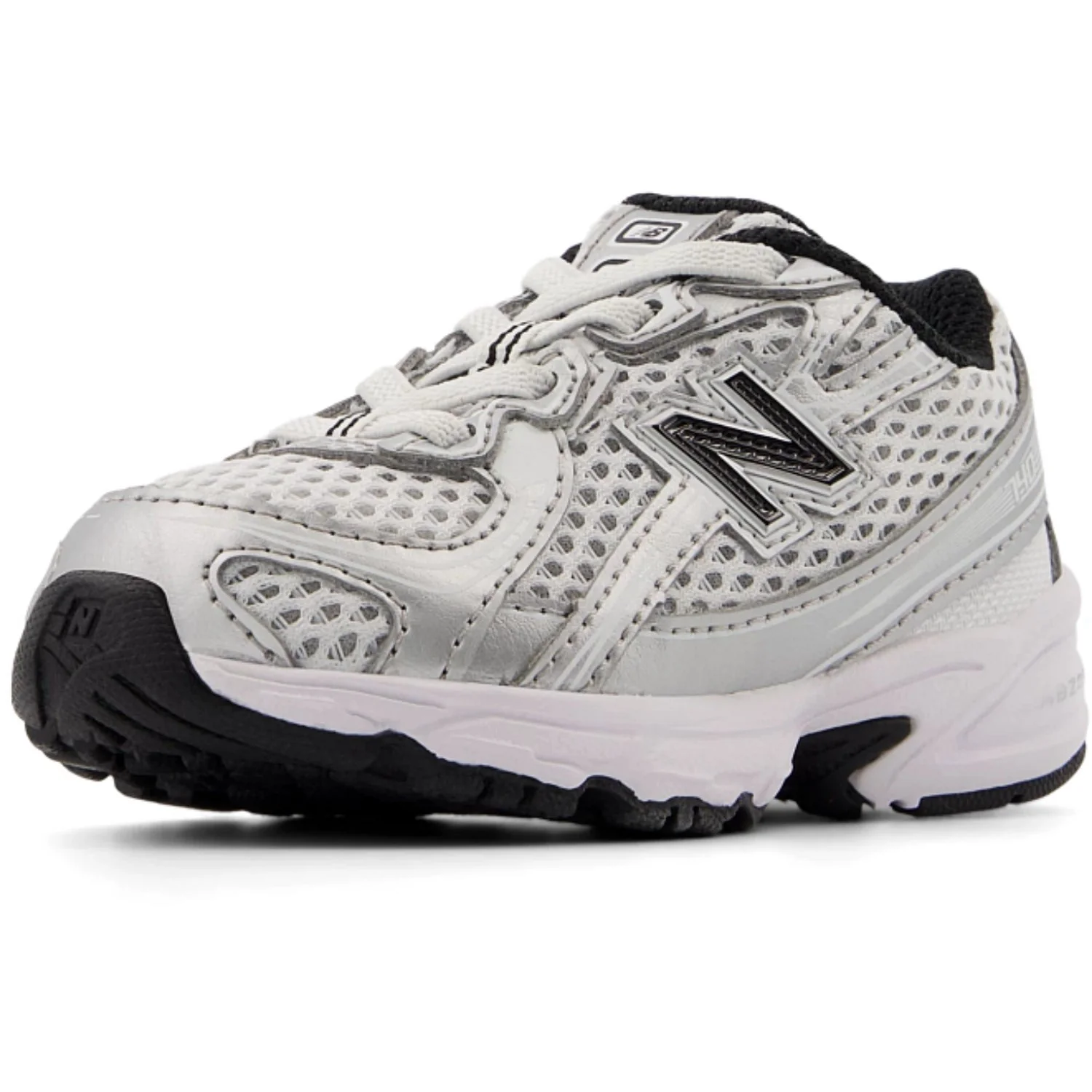New Balance Silver Metallic 740 Kids Bungee Lace Sneakers - Image 6