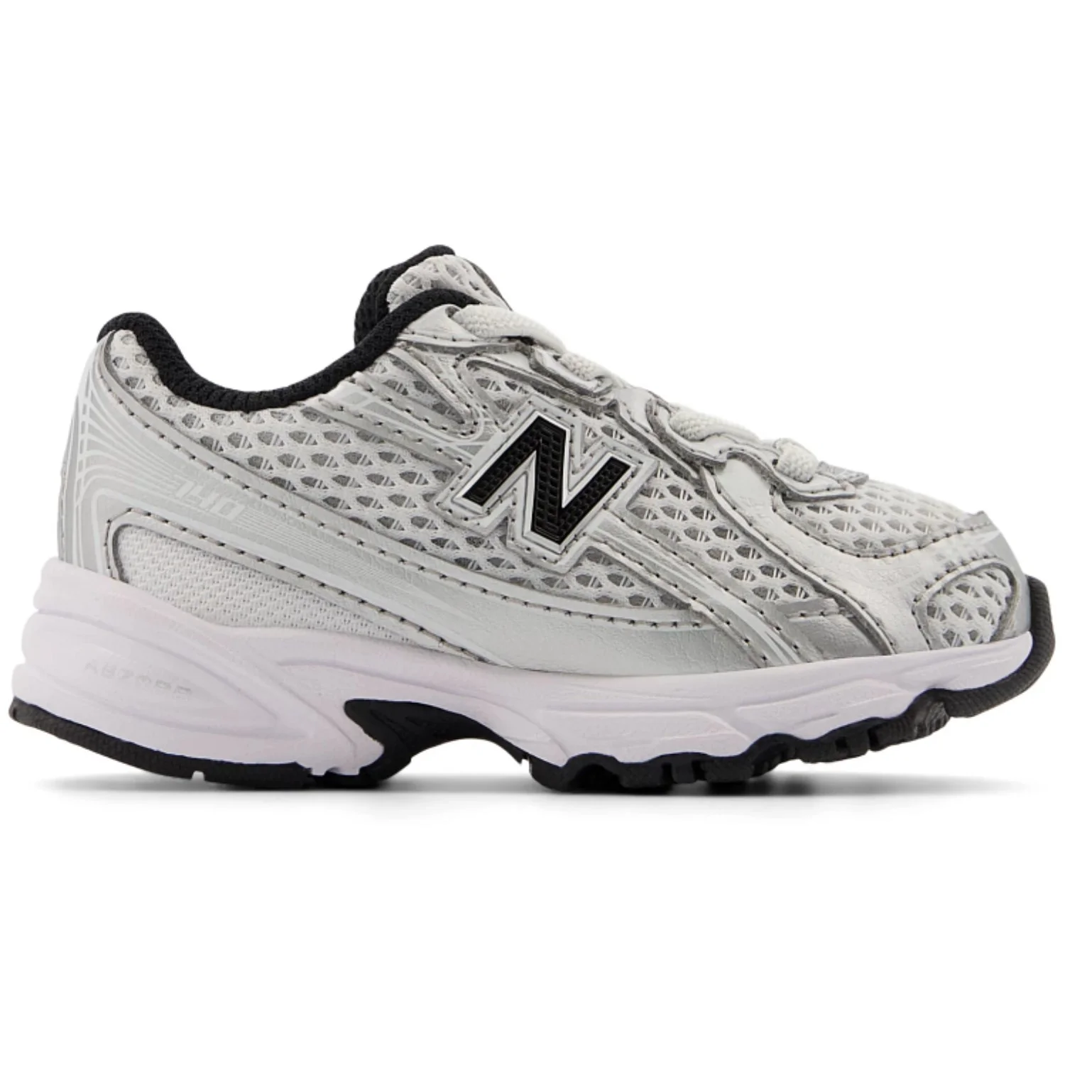 New Balance Silver Metallic 740 Kids Bungee Lace Sneakers - Image 7