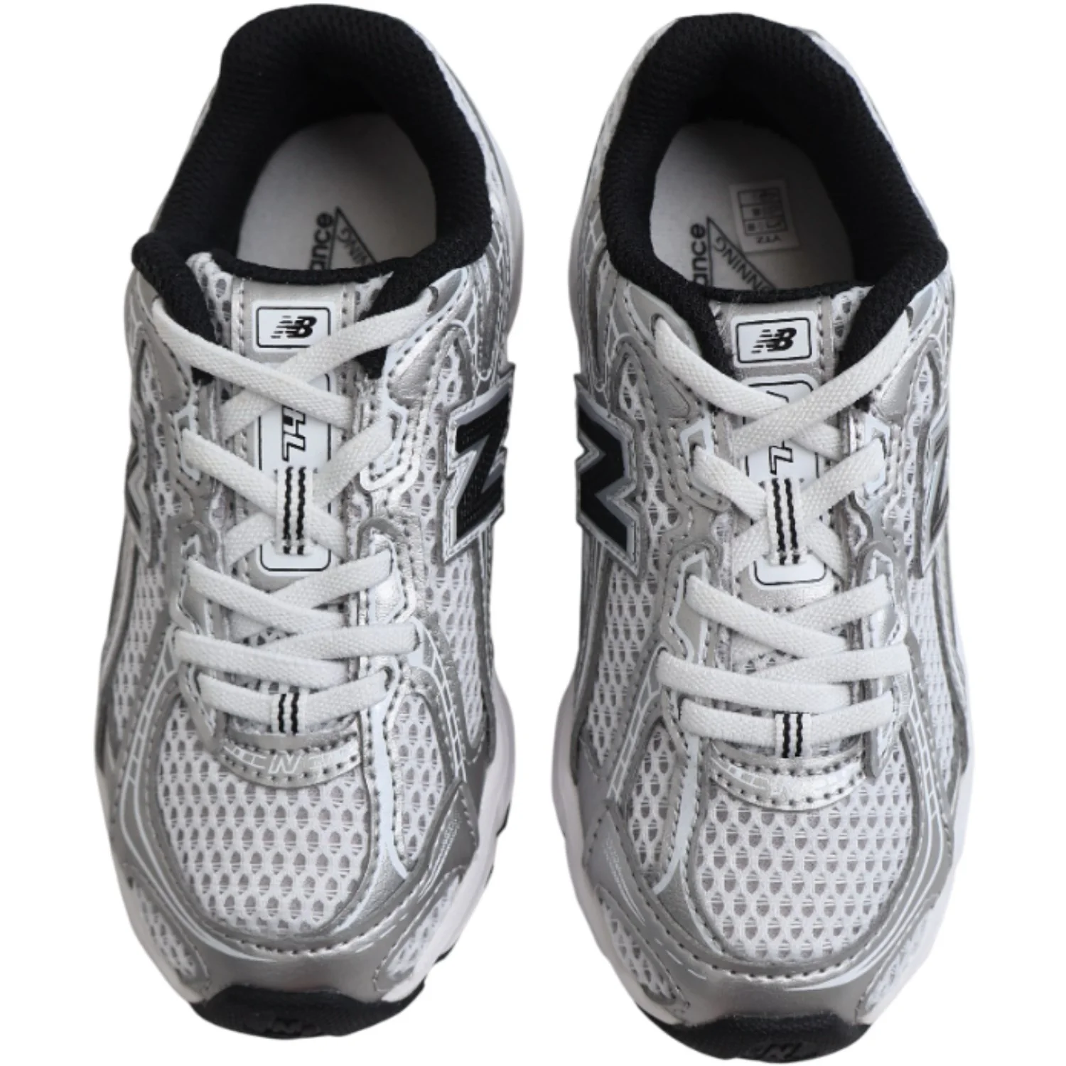 New Balance Silver Metallic 740 Kids Bungee Lace Sneakers - Image 3
