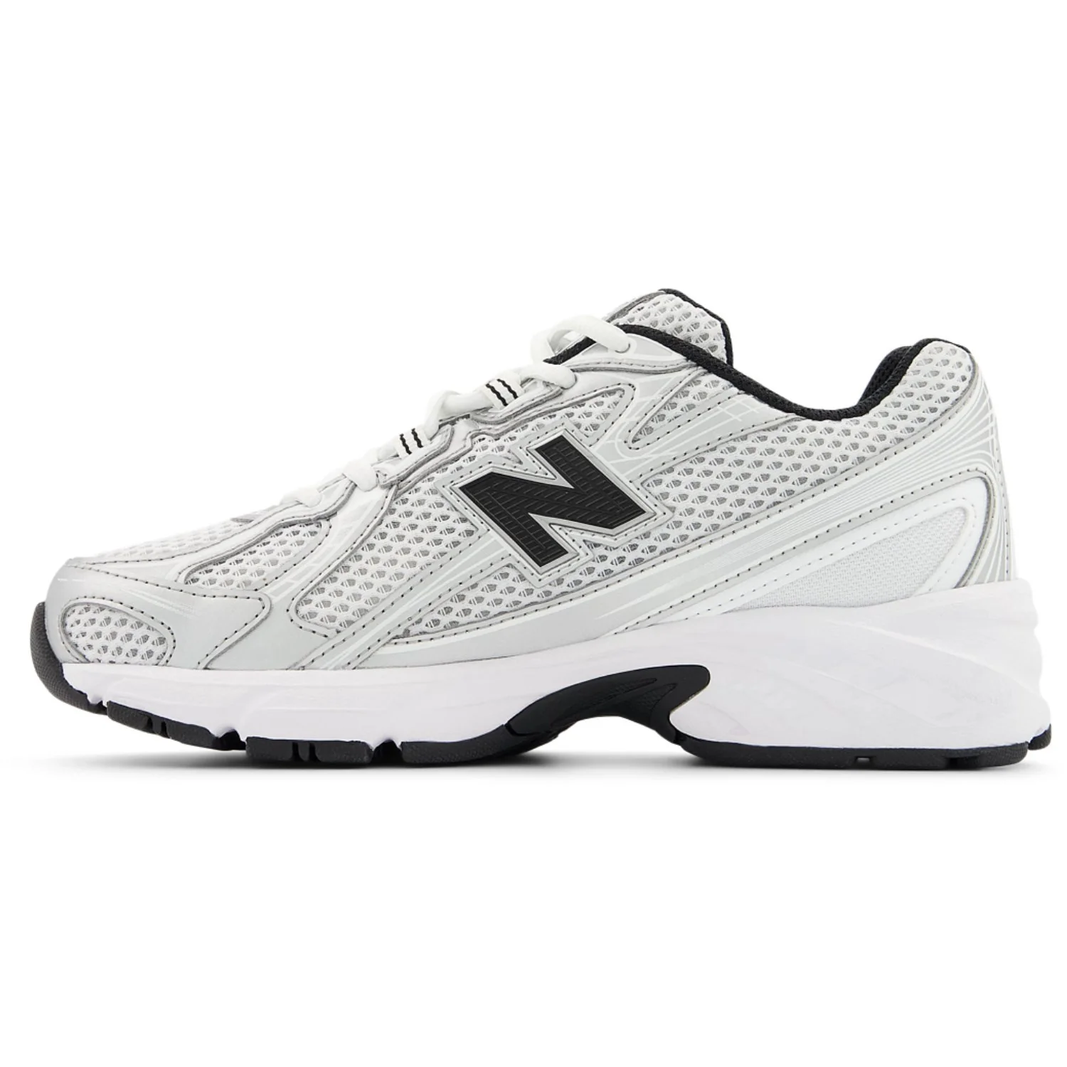 New Balance Silver Metallic 740 Kids Lace Sneakers - Image 2