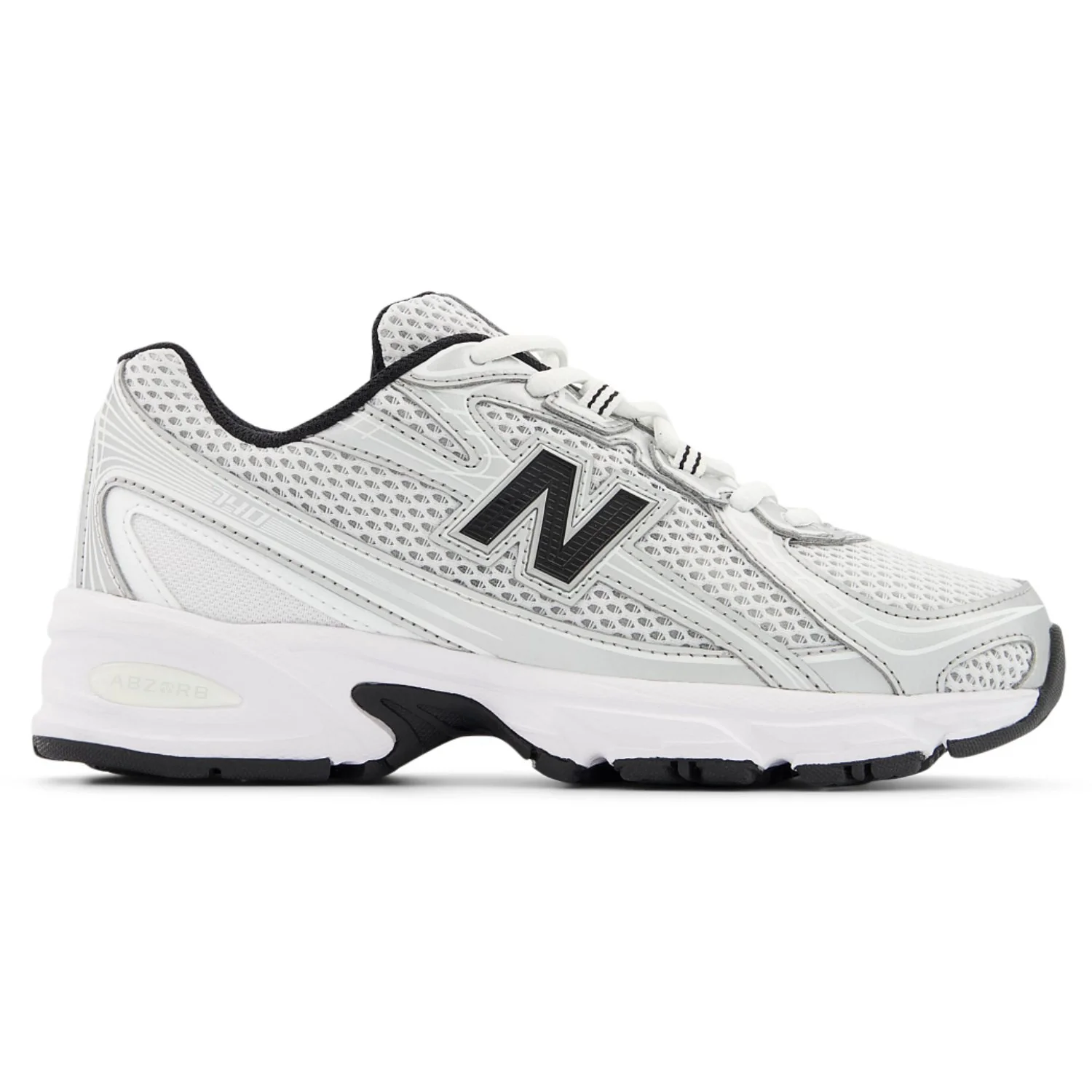 New Balance Silver Metallic 740 Kids Lace Sneakers - Image 5