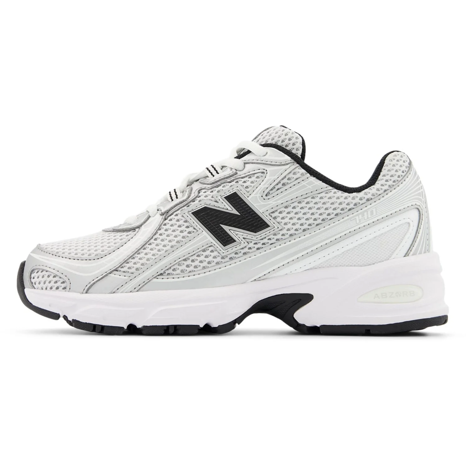 New Balance Silver Metallic 740 Kids Lace Sneakers - Image 7