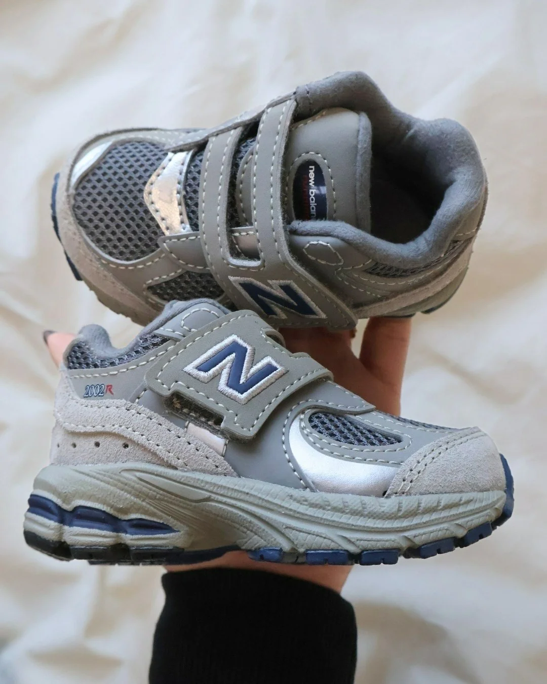 New Balance Grey New Balance 2002 Kids Hook & Loop - Image 3