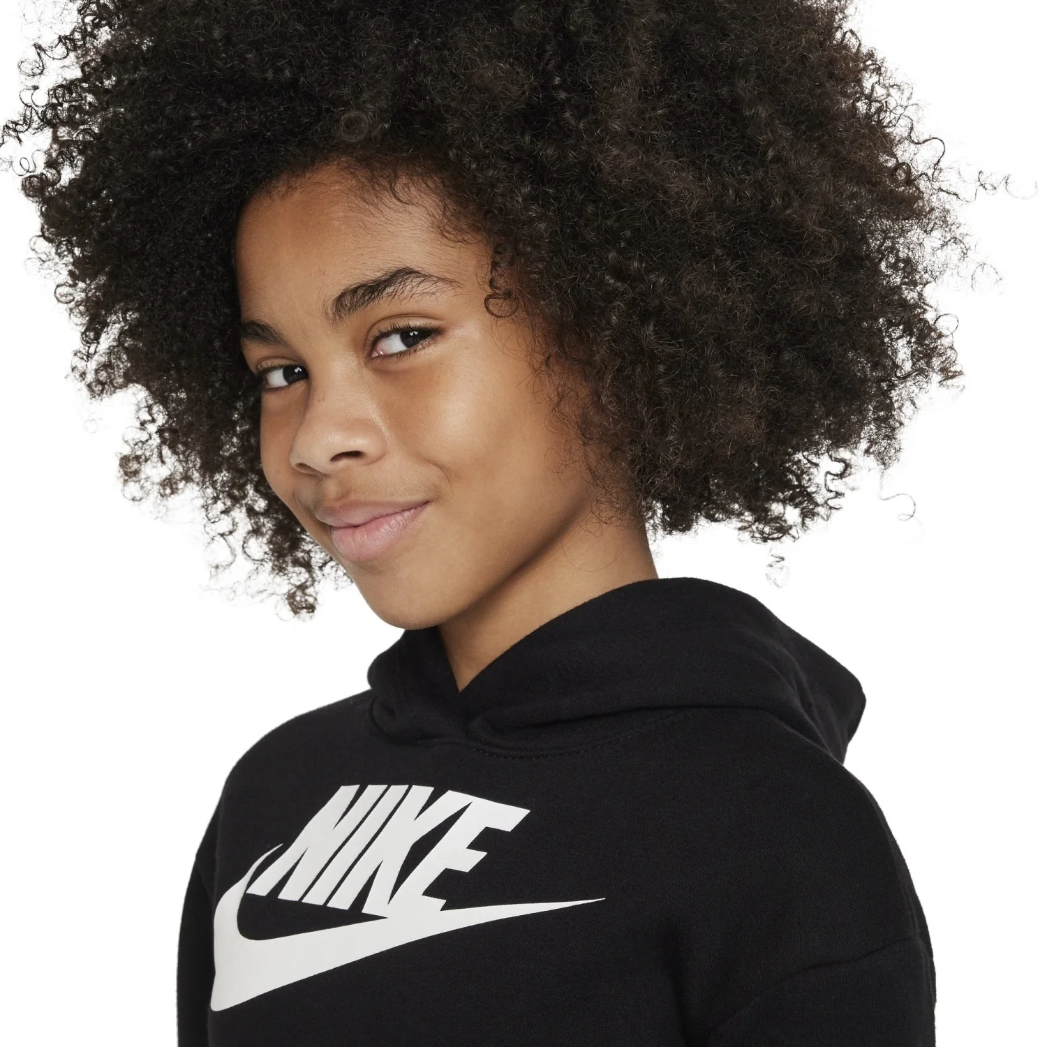 NIKE Black Club Fleece High Low Hoodie - Image 2