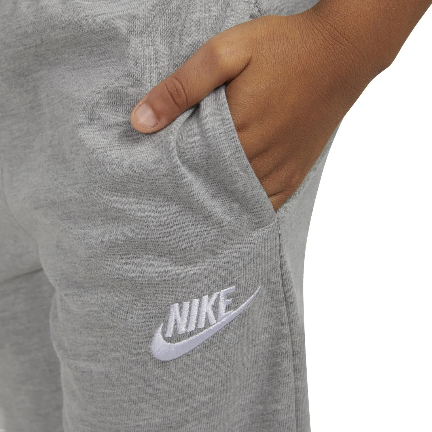 NIKE Dark Grey Heather Club Jersey Shorts - Image 6