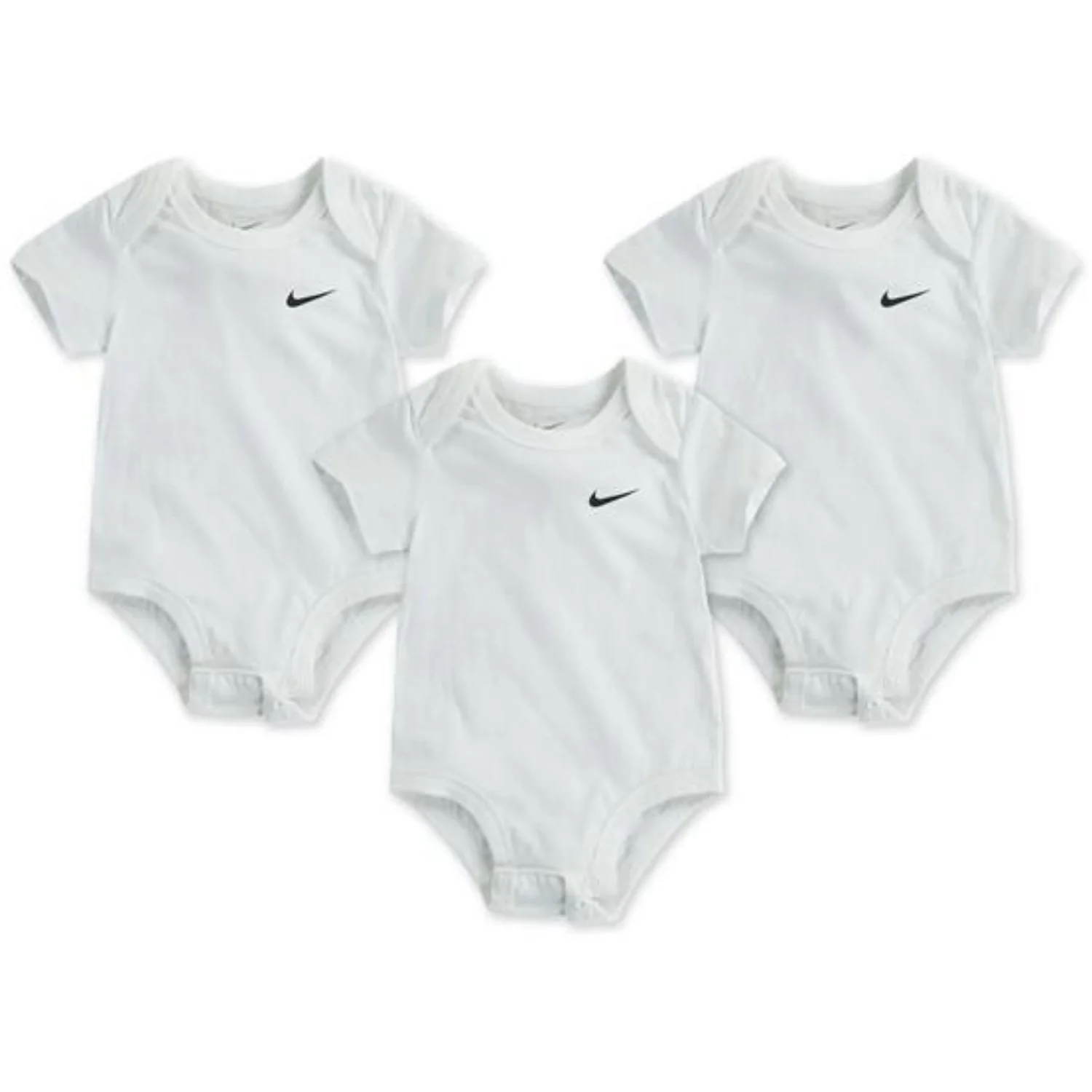 NIKE White 3-Pack Swoosh Bodysuit
