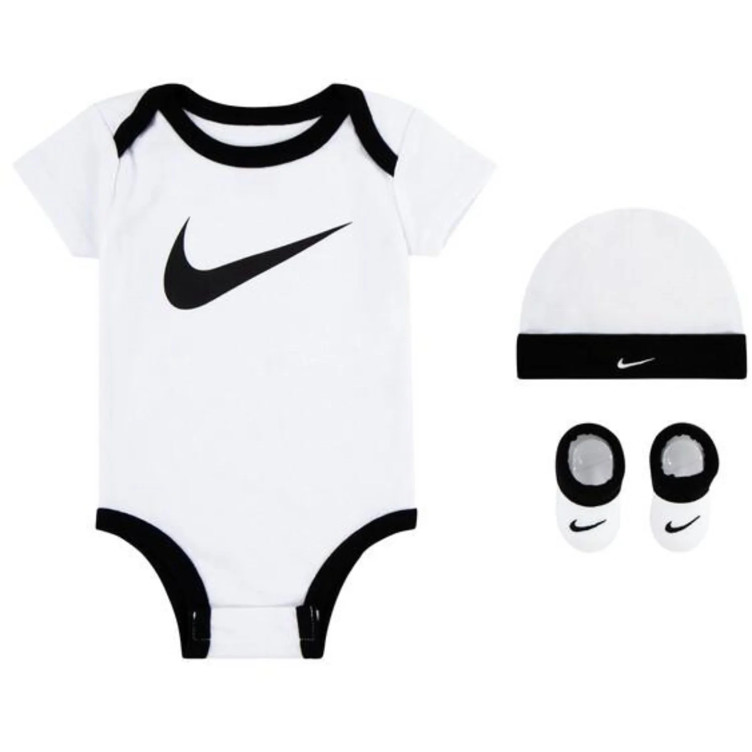 NIKE White Nike Swoosh Bodysuit Set